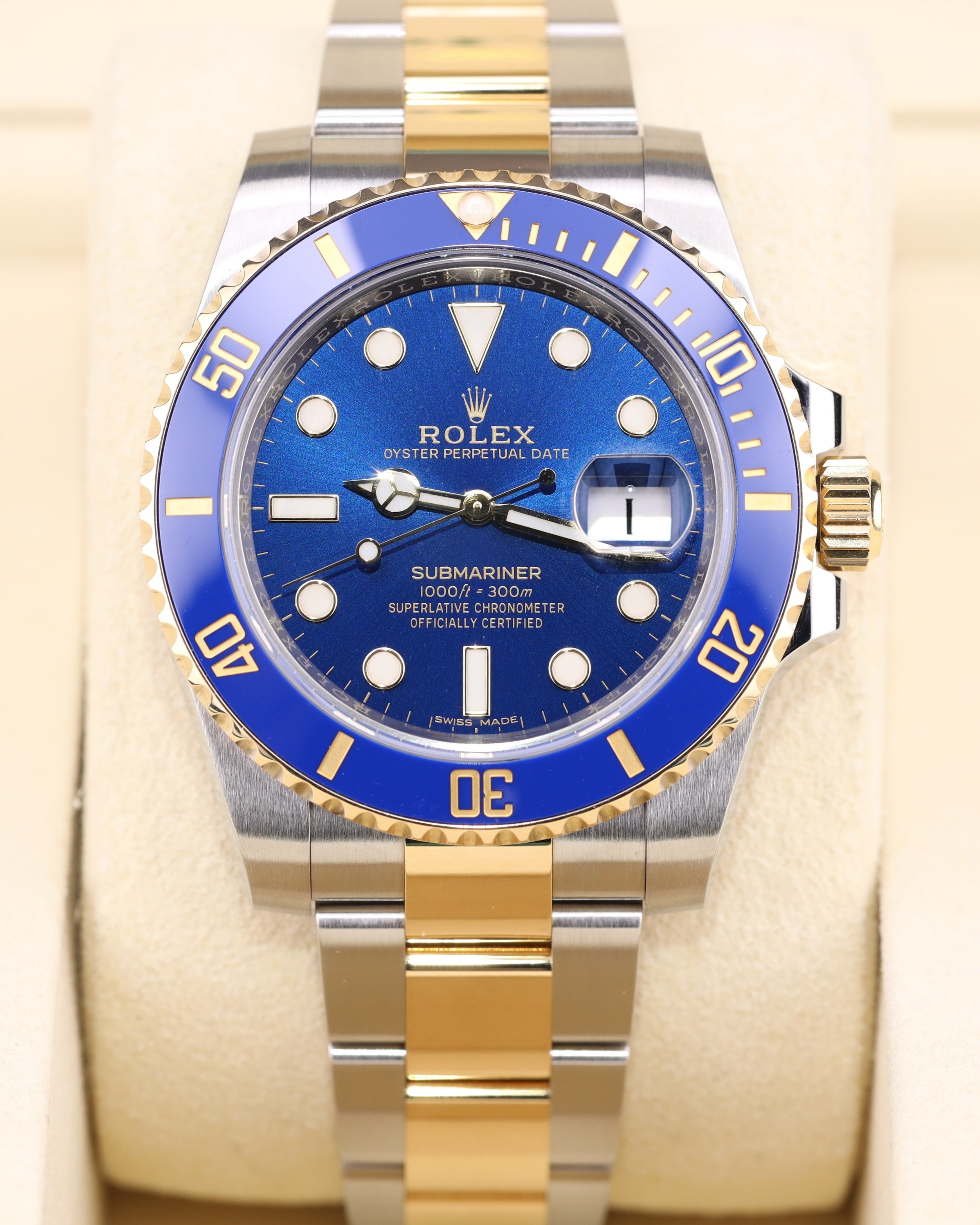 Rolex Submariner Date 40 Bluesy Blue Dial Two Tone on Oyster 116613LB