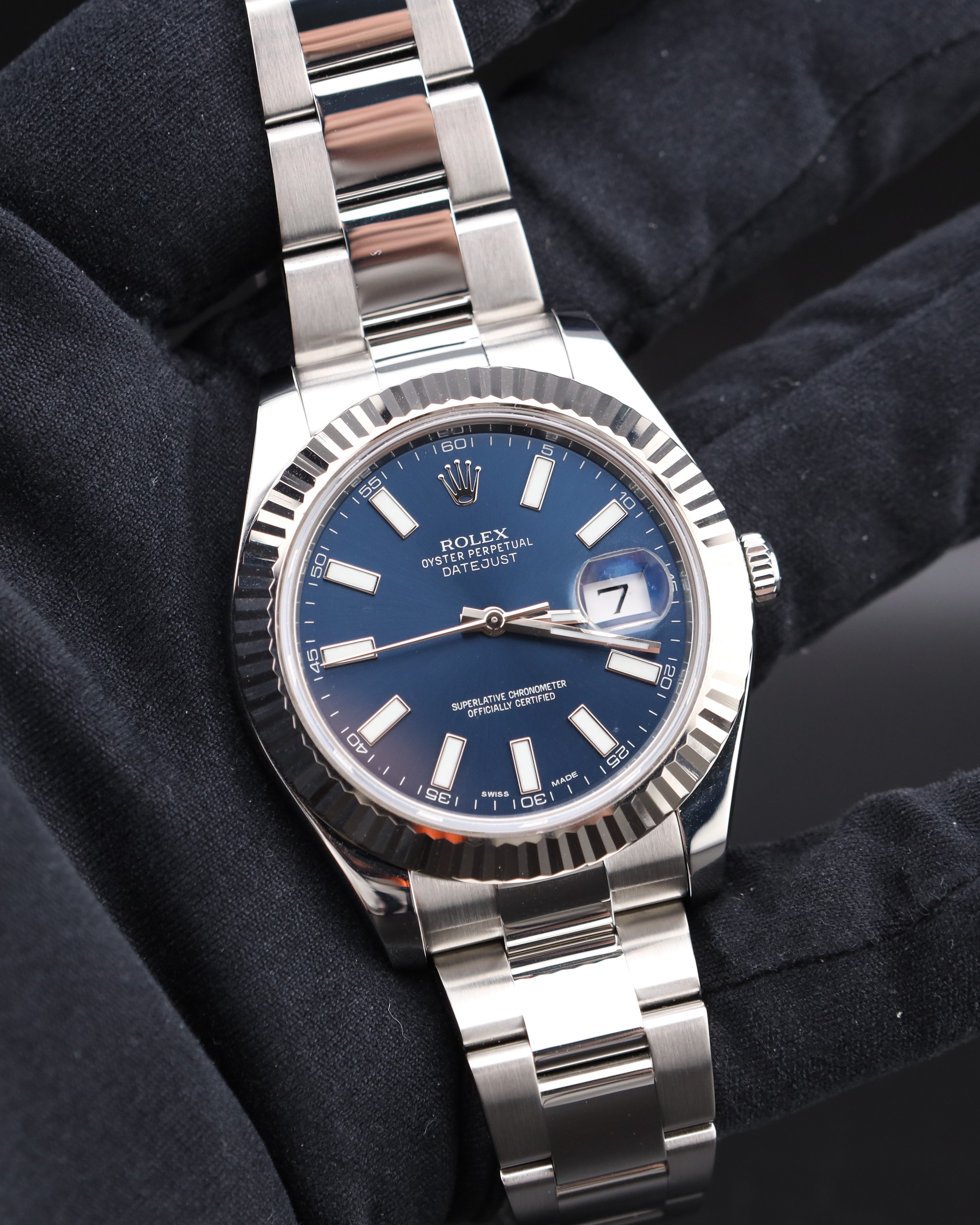 Rolex Datejust II Blue Dial on Oyster Bracelet 116334 – MVP