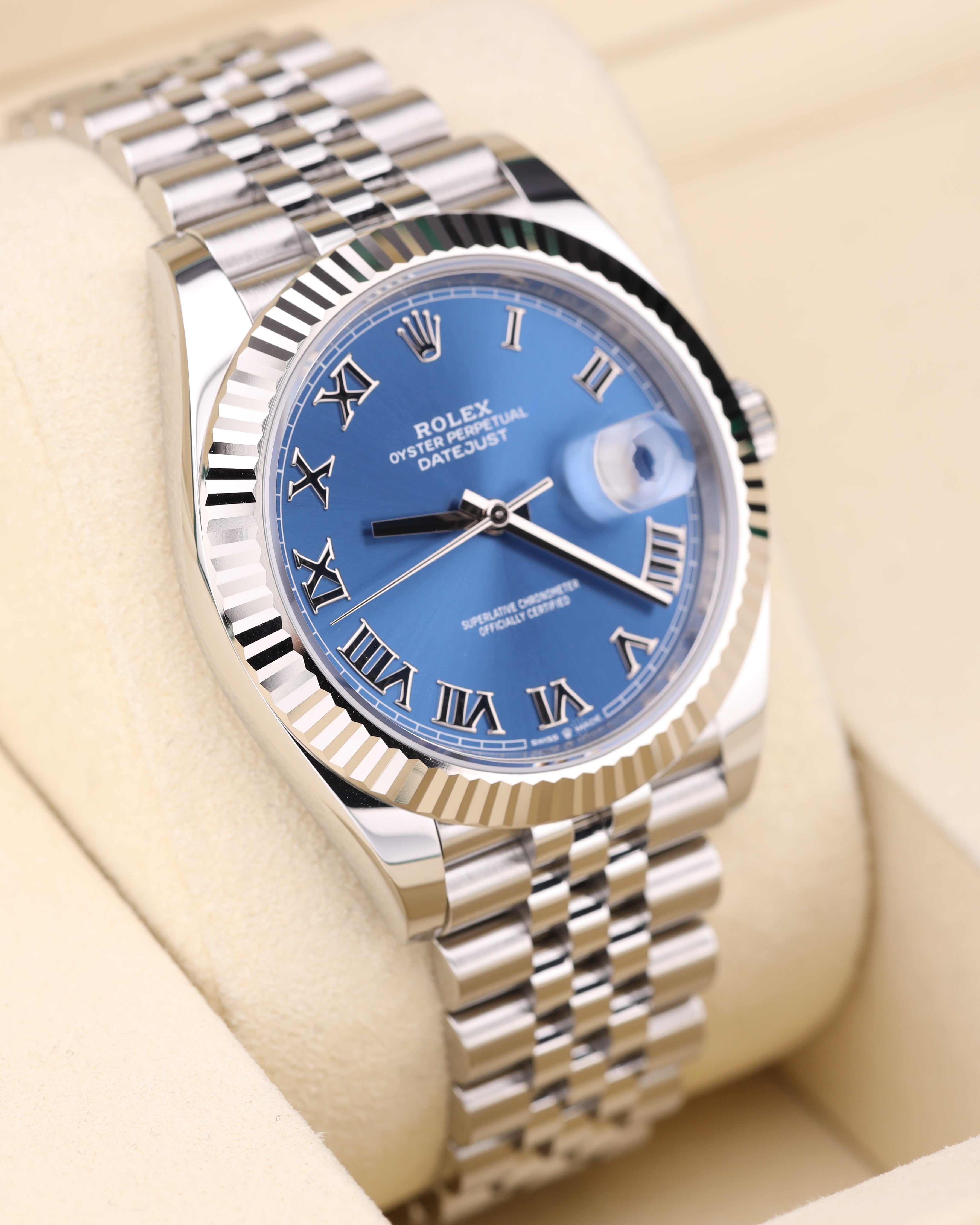Rolex Datejust 41 Blue Roman Dial on Jubilee 126334