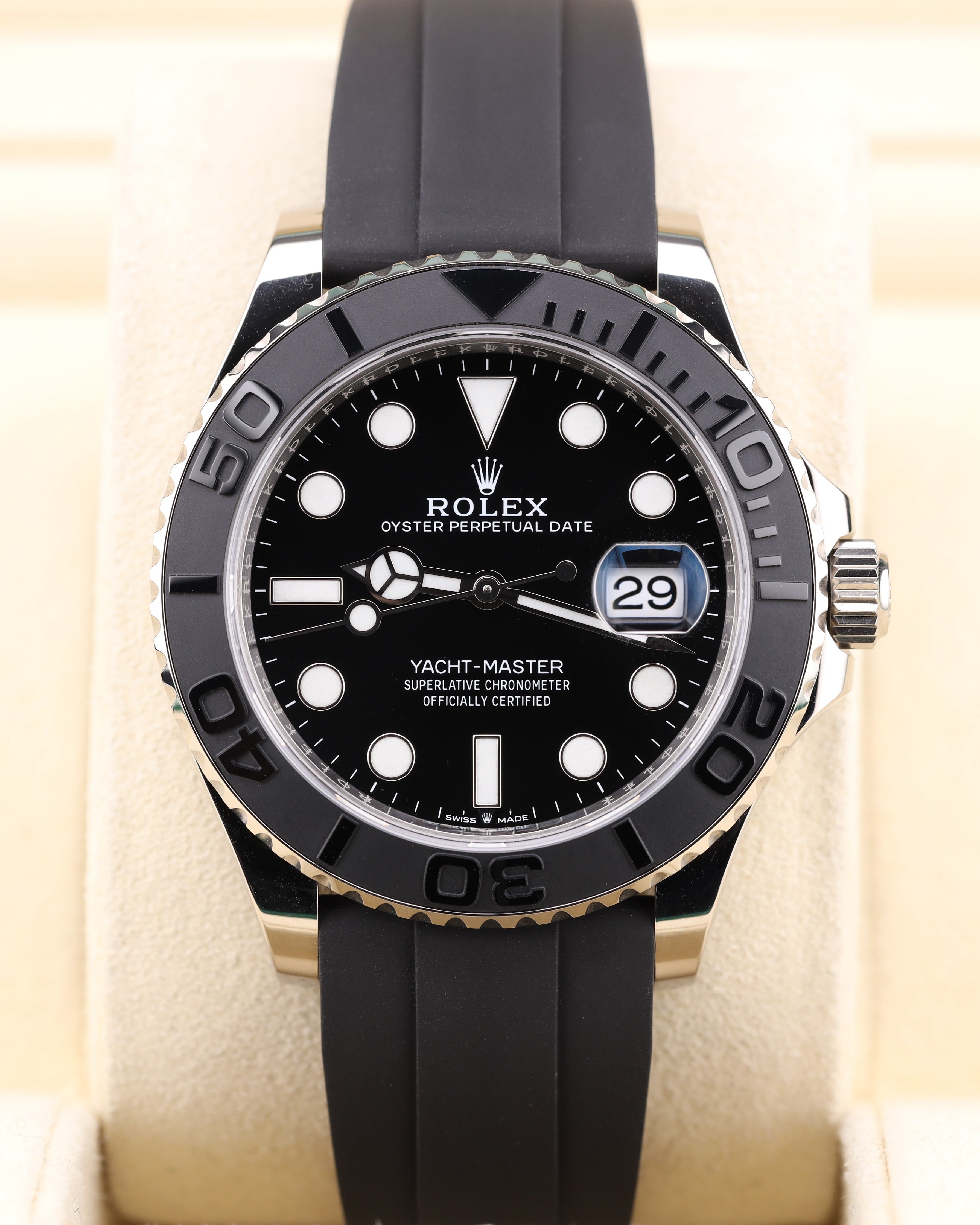 Rolex Yacht-Master 42 Black Dial White Gold on Oysterflex 226659