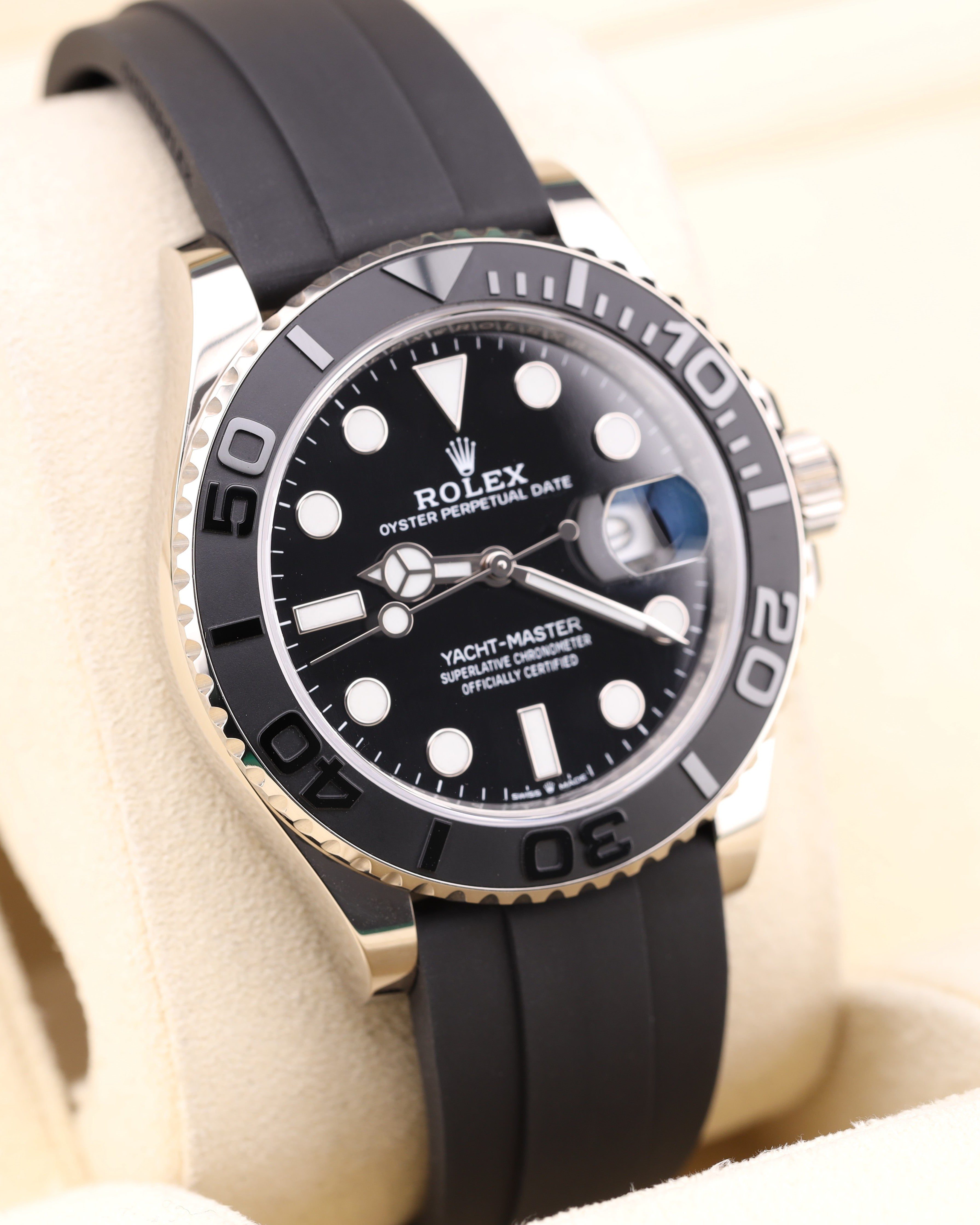 Rolex Yacht-Master 42 Black Dial White Gold on Oysterflex 226659