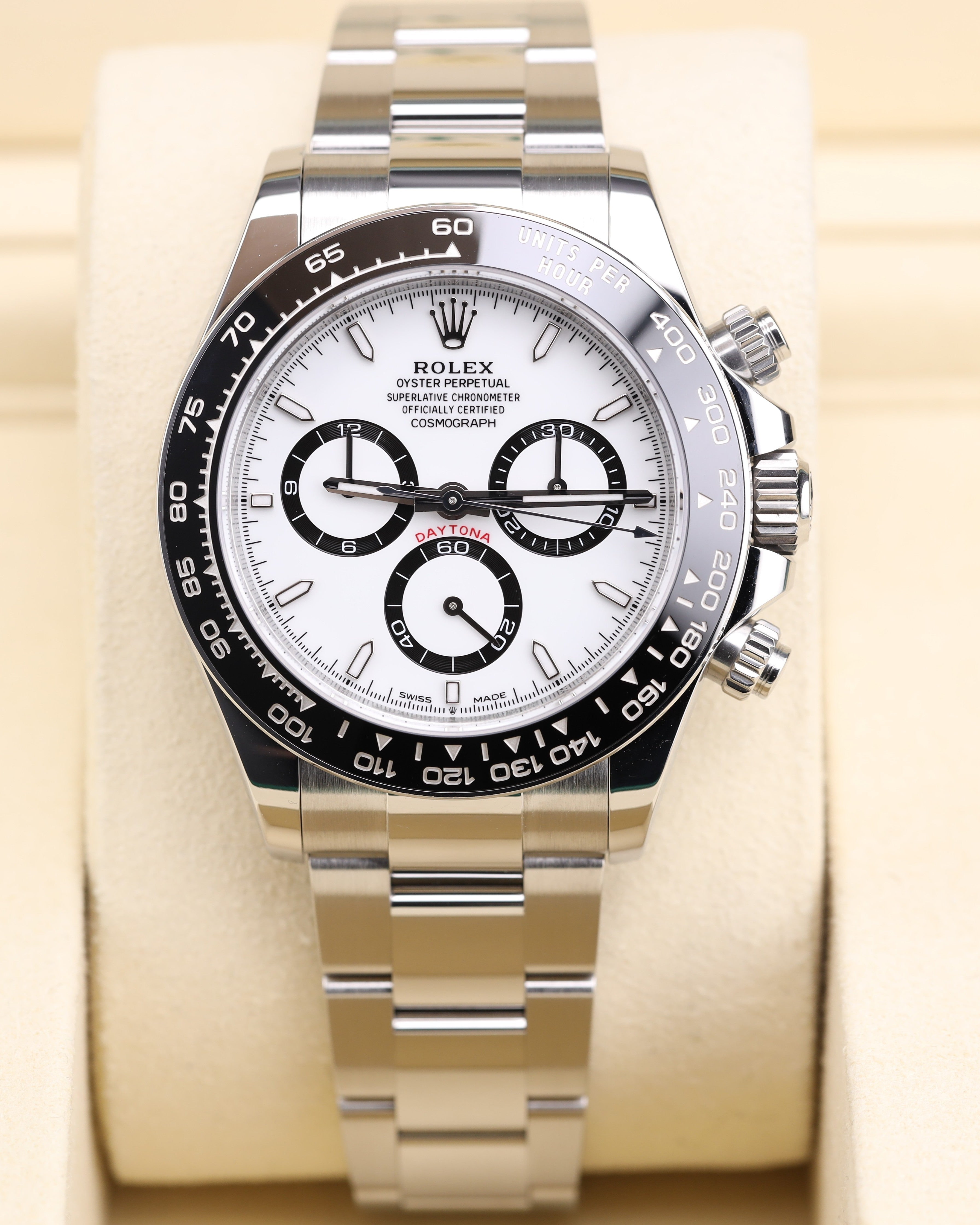 ℳ18000 Rolex Daytona Panda White Dial 126500LN – MVP Jewelers Miami