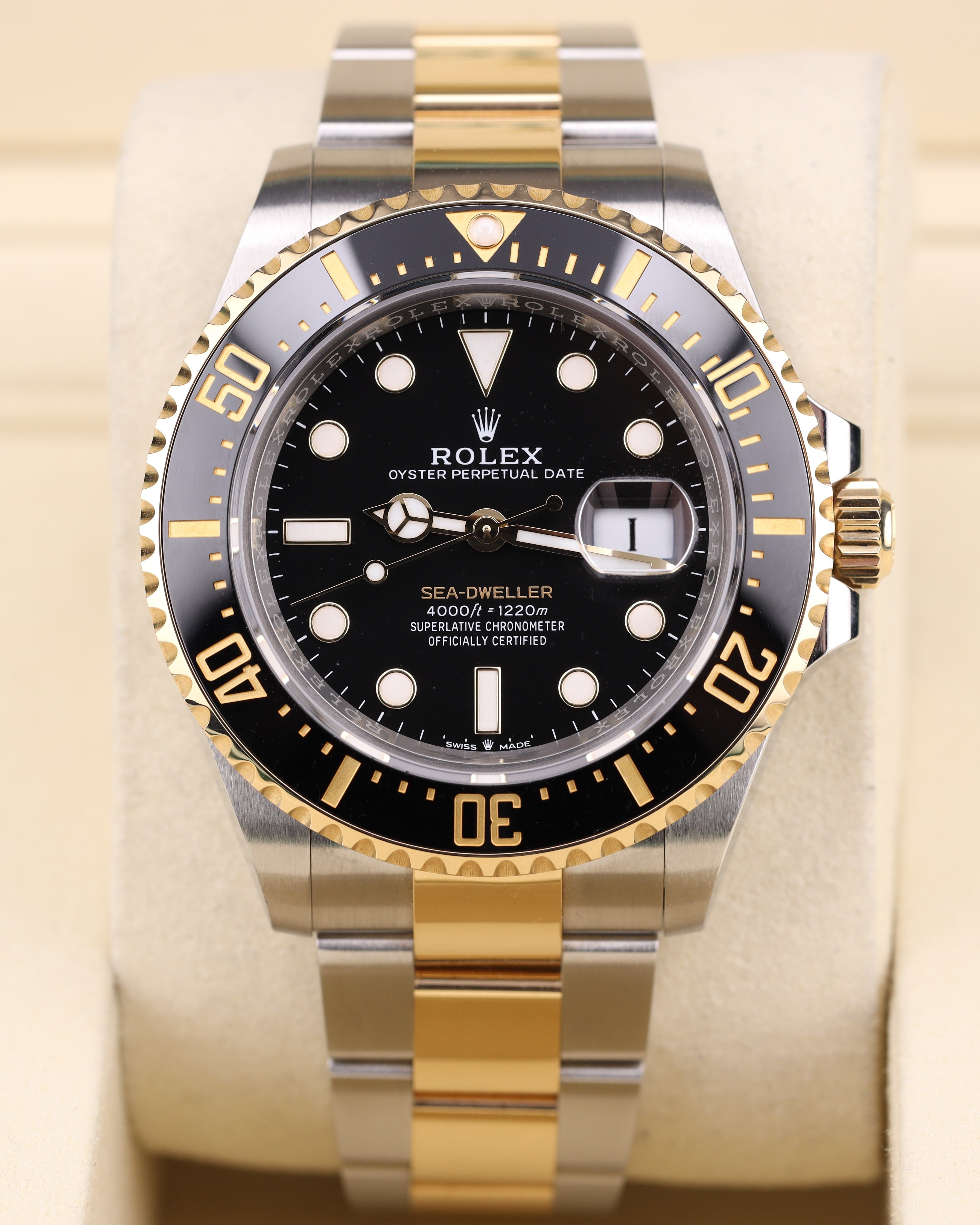 Rolex Sea-Dweller Black Dial Two Tone Yellow Gold on Oyster 126603