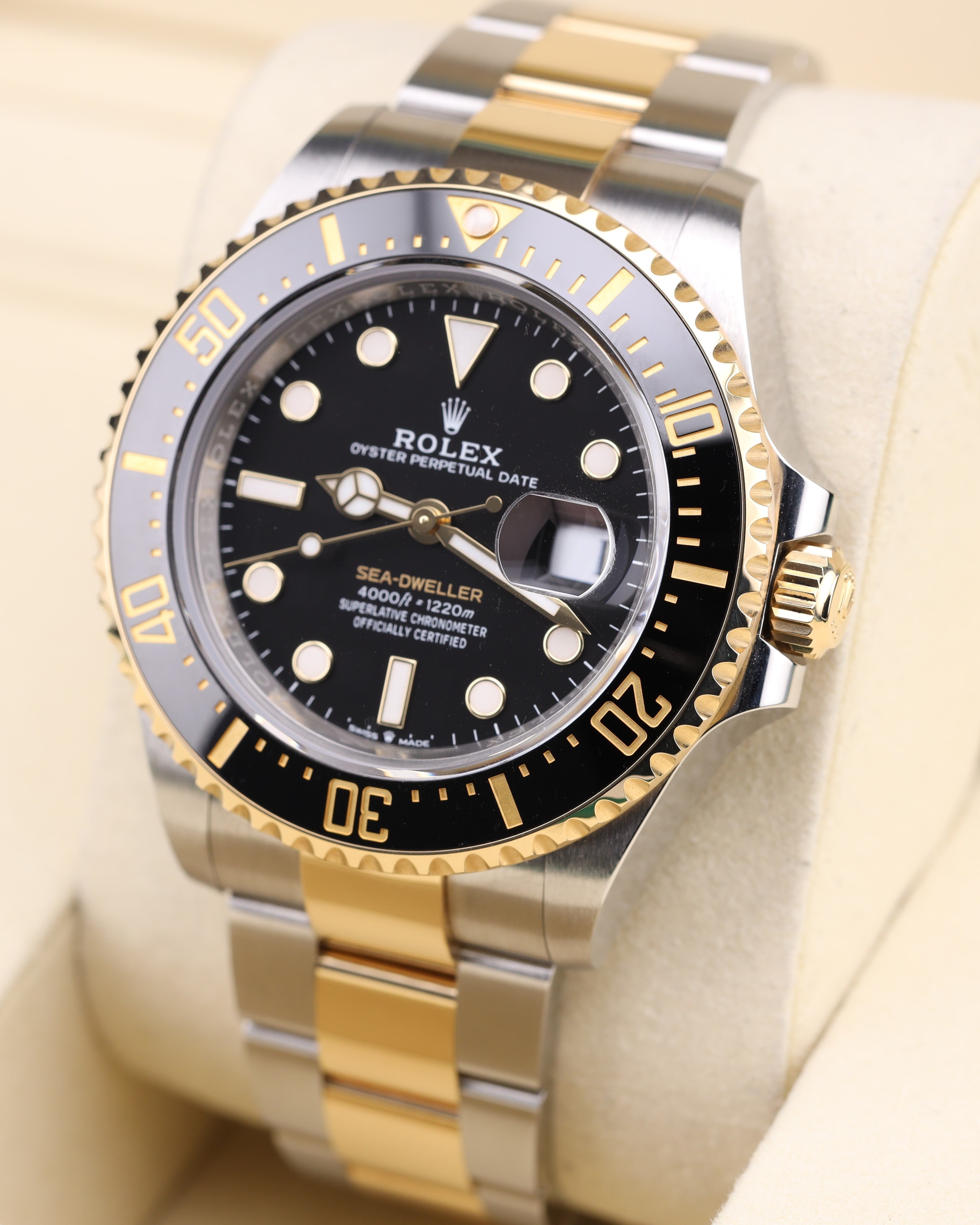 Rolex Sea-Dweller Black Dial Two Tone Yellow Gold on Oyster 126603