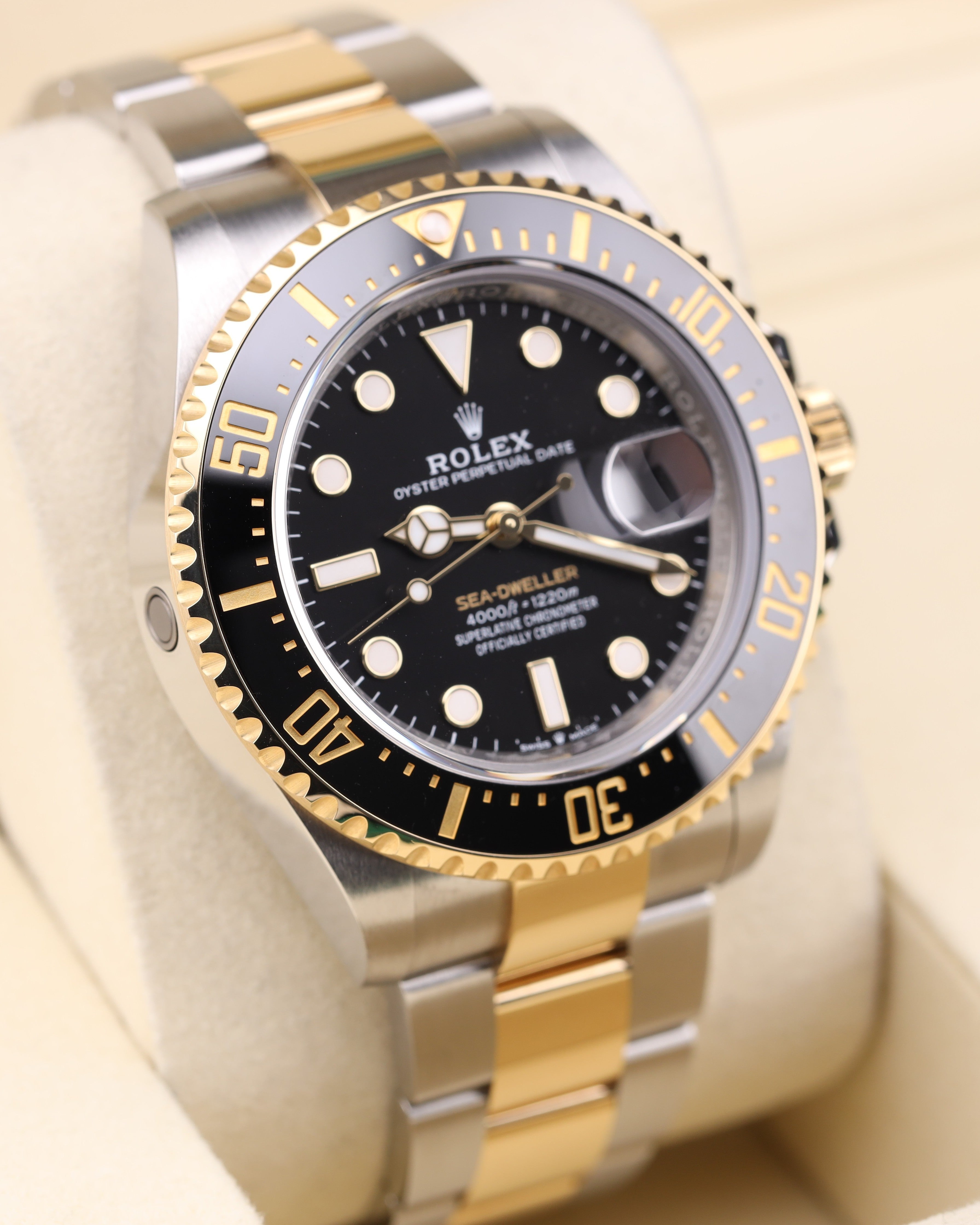 Rolex Sea-Dweller Black Dial Two Tone Yellow Gold on Oyster 126603