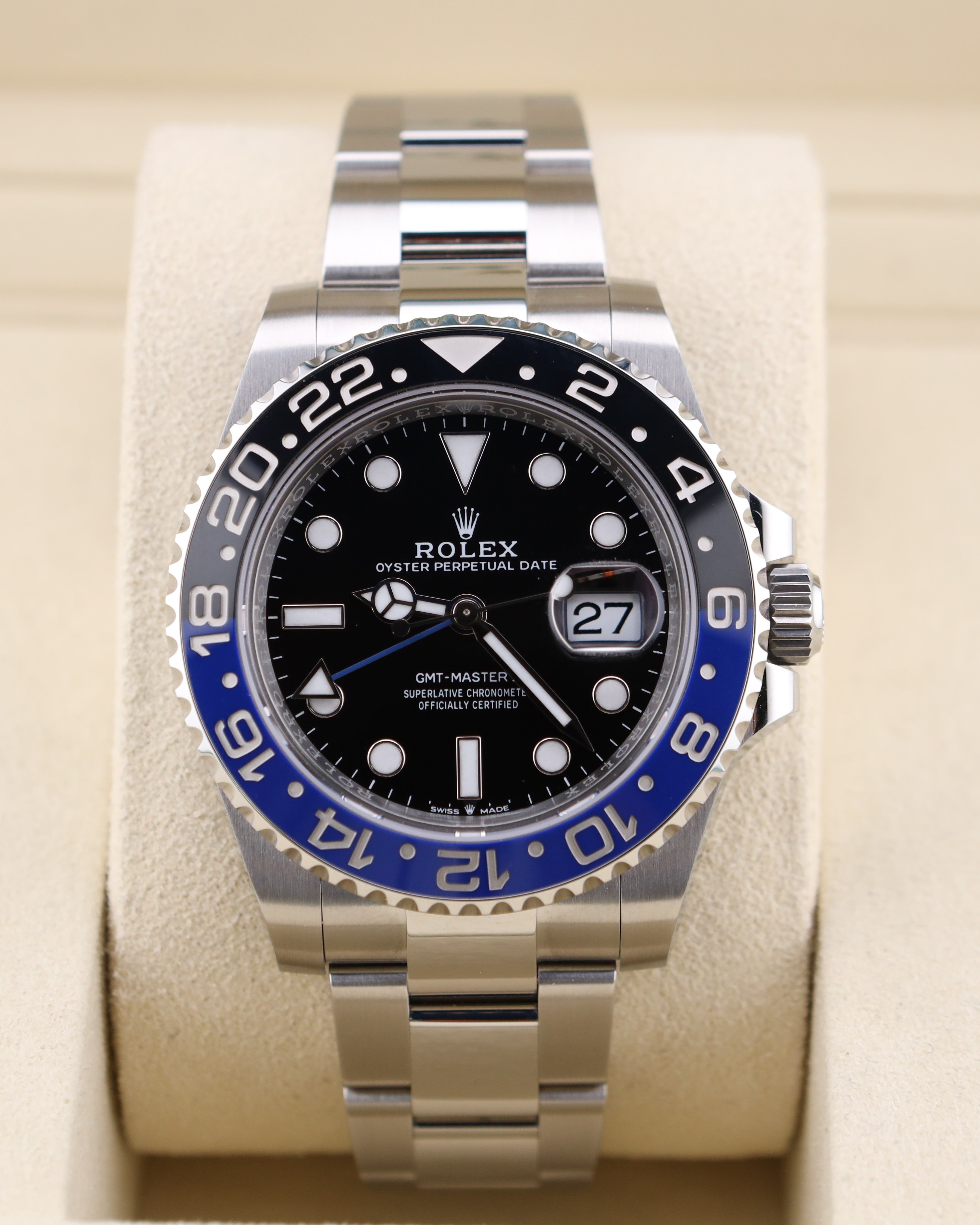 Rolex GMT-Master II Batman on Oyster 126710BLNR