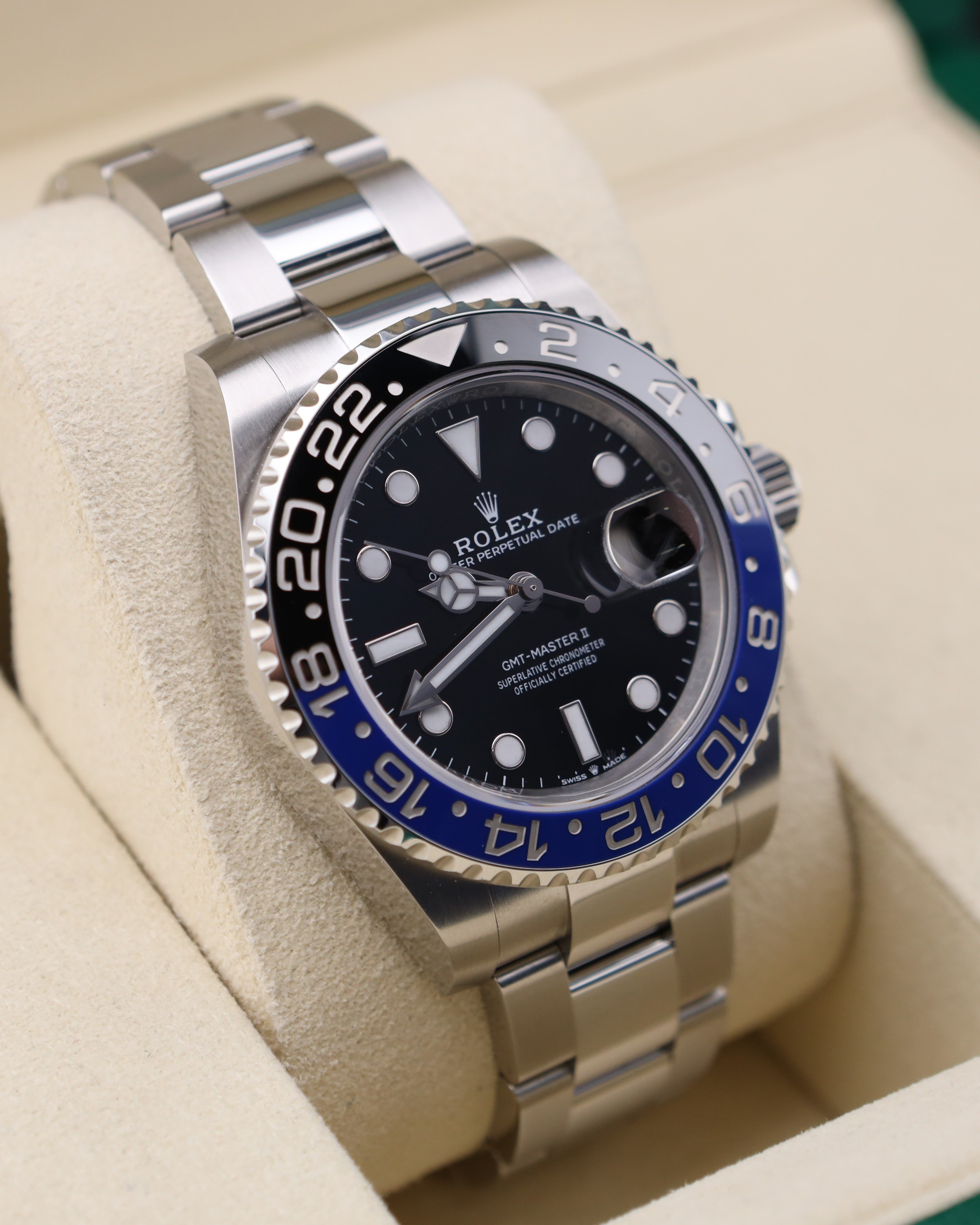Rolex GMT-Master II Batman on Oyster 126710BLNR