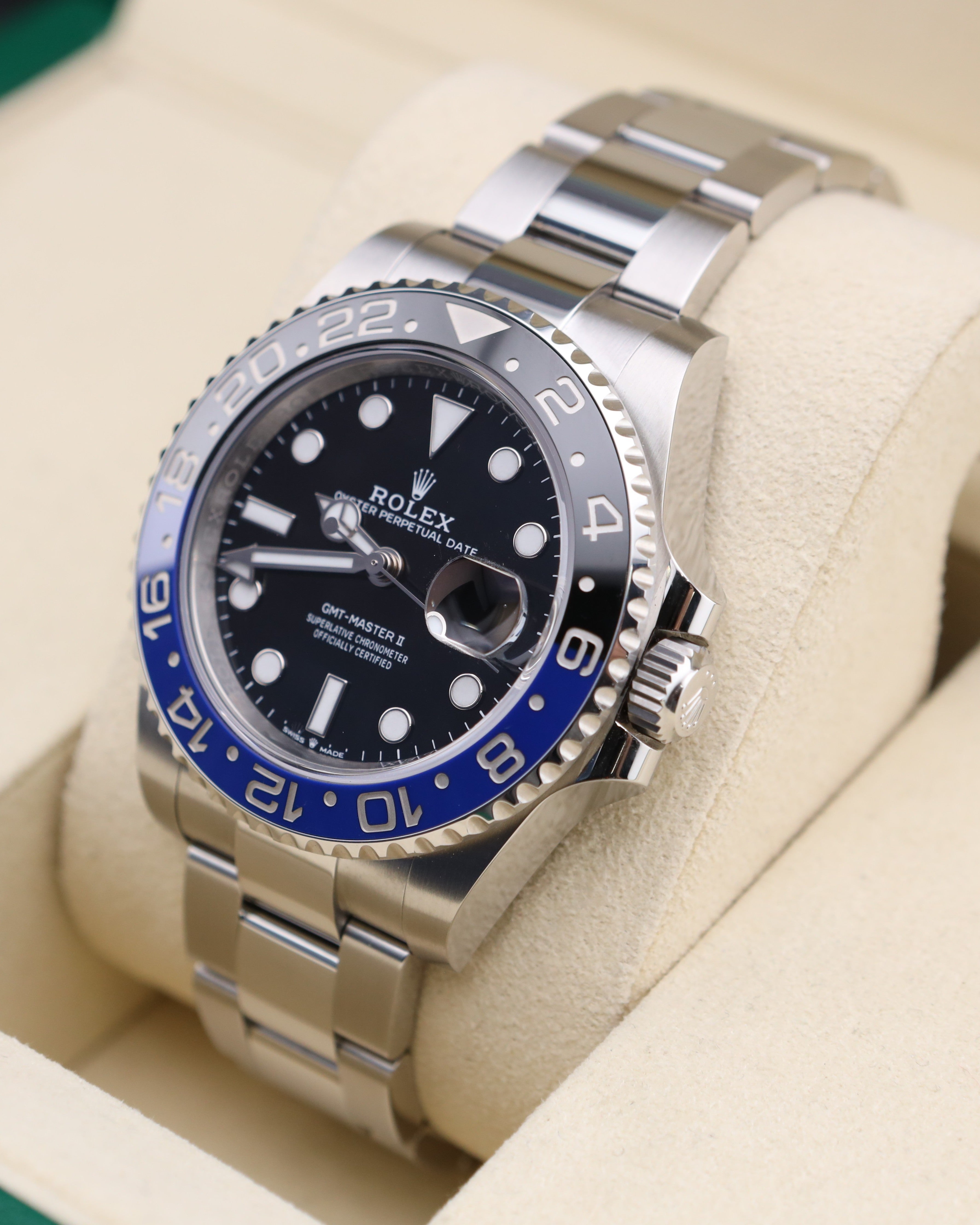 Rolex GMT-Master II Batman on Oyster 126710BLNR