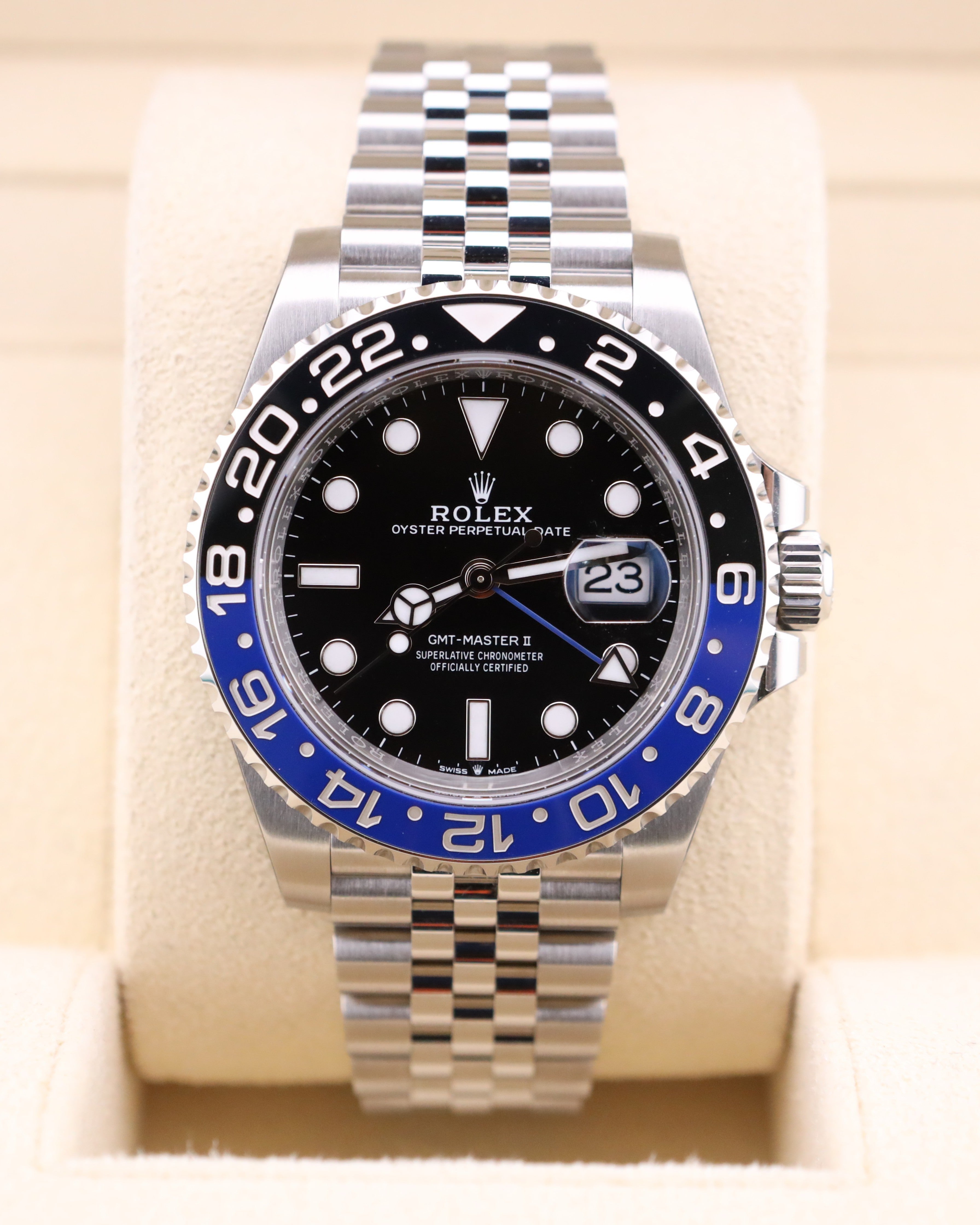 Factory Stickers Rolex GMT-Master II Batgirl on Jubilee 126710BLNR - 2025