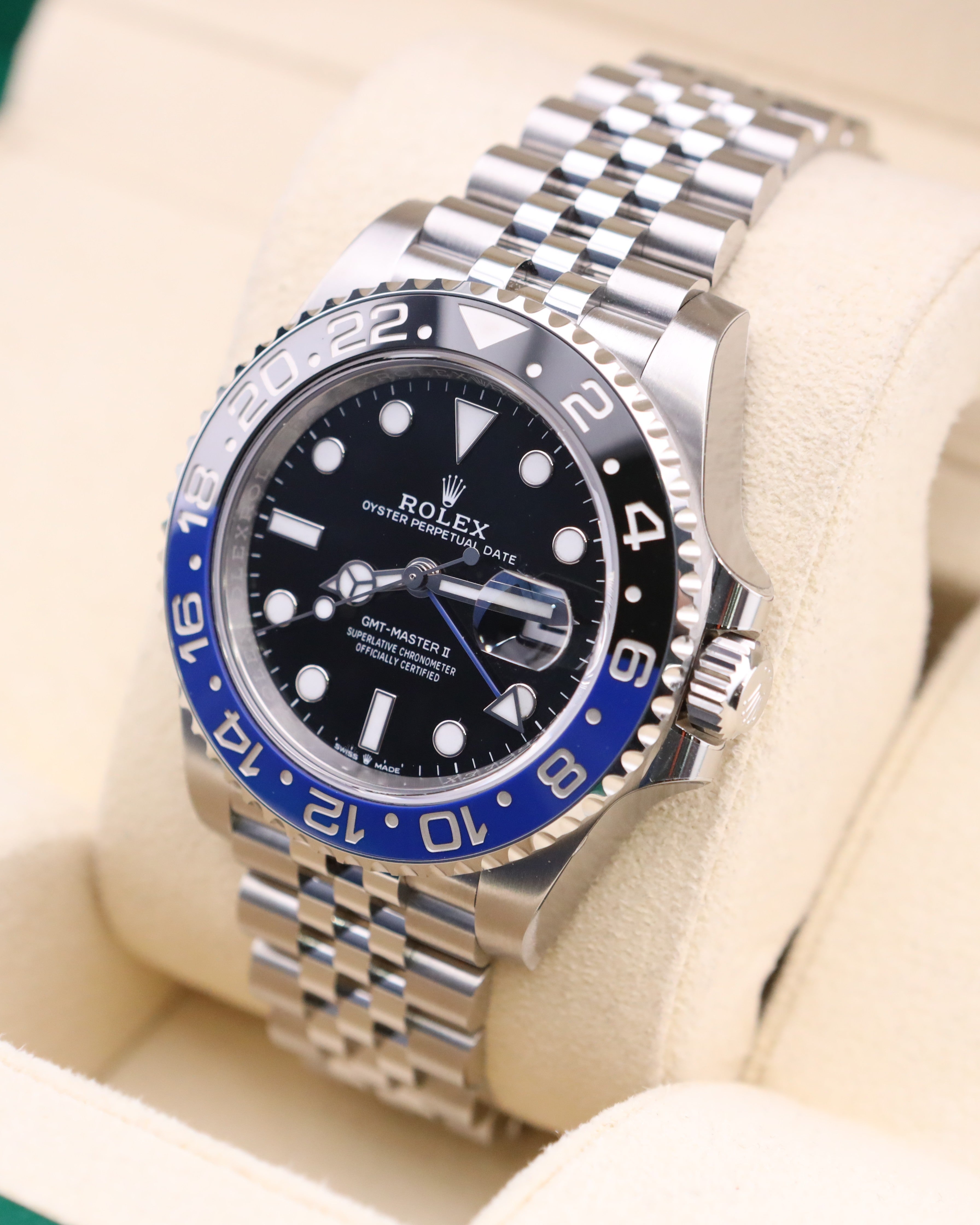 Factory Stickers Rolex GMT-Master II Batgirl on Jubilee 126710BLNR - 2025