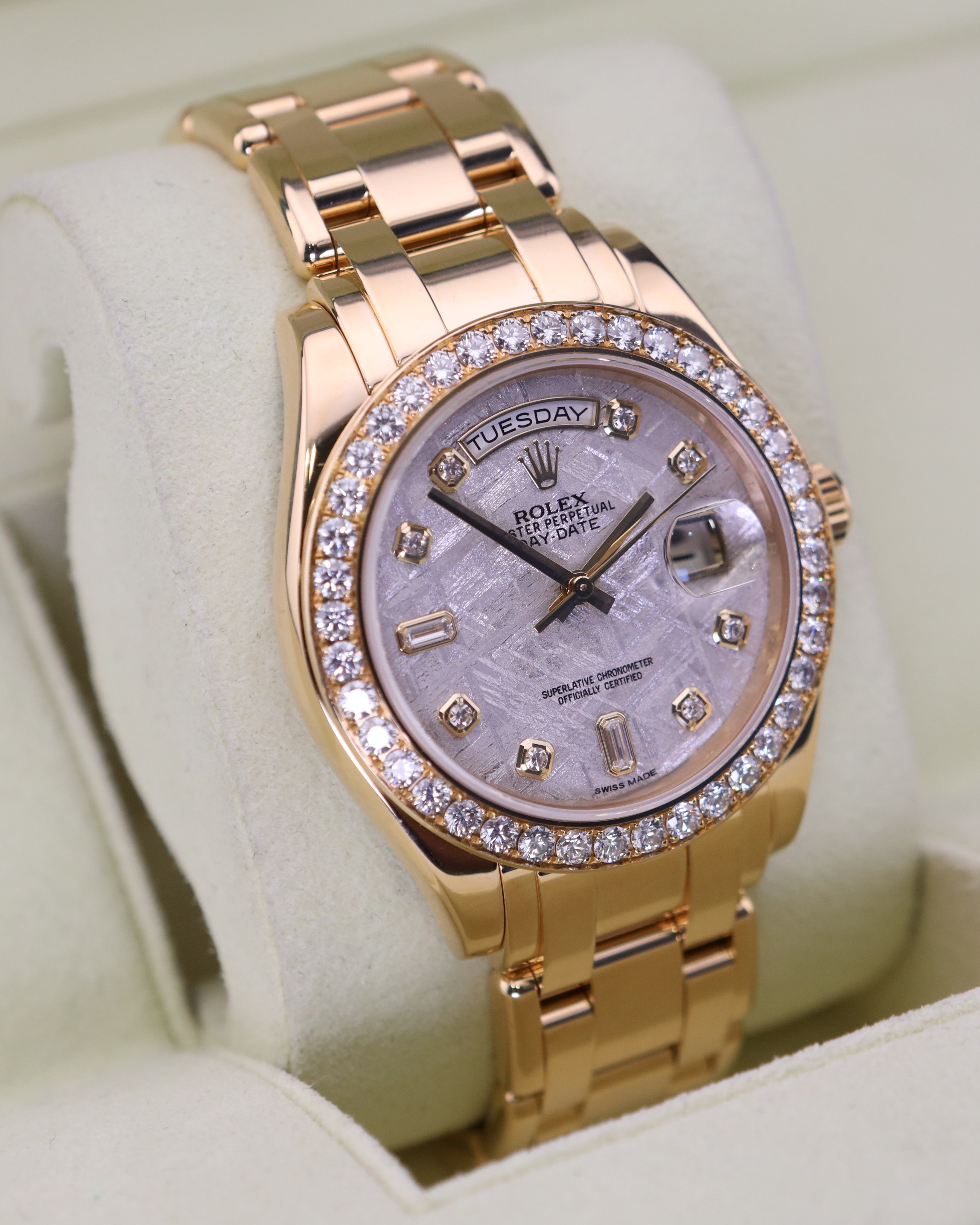 Rolex Day-Date 39mm Meteorite Diamond Dial Master Piece 18948