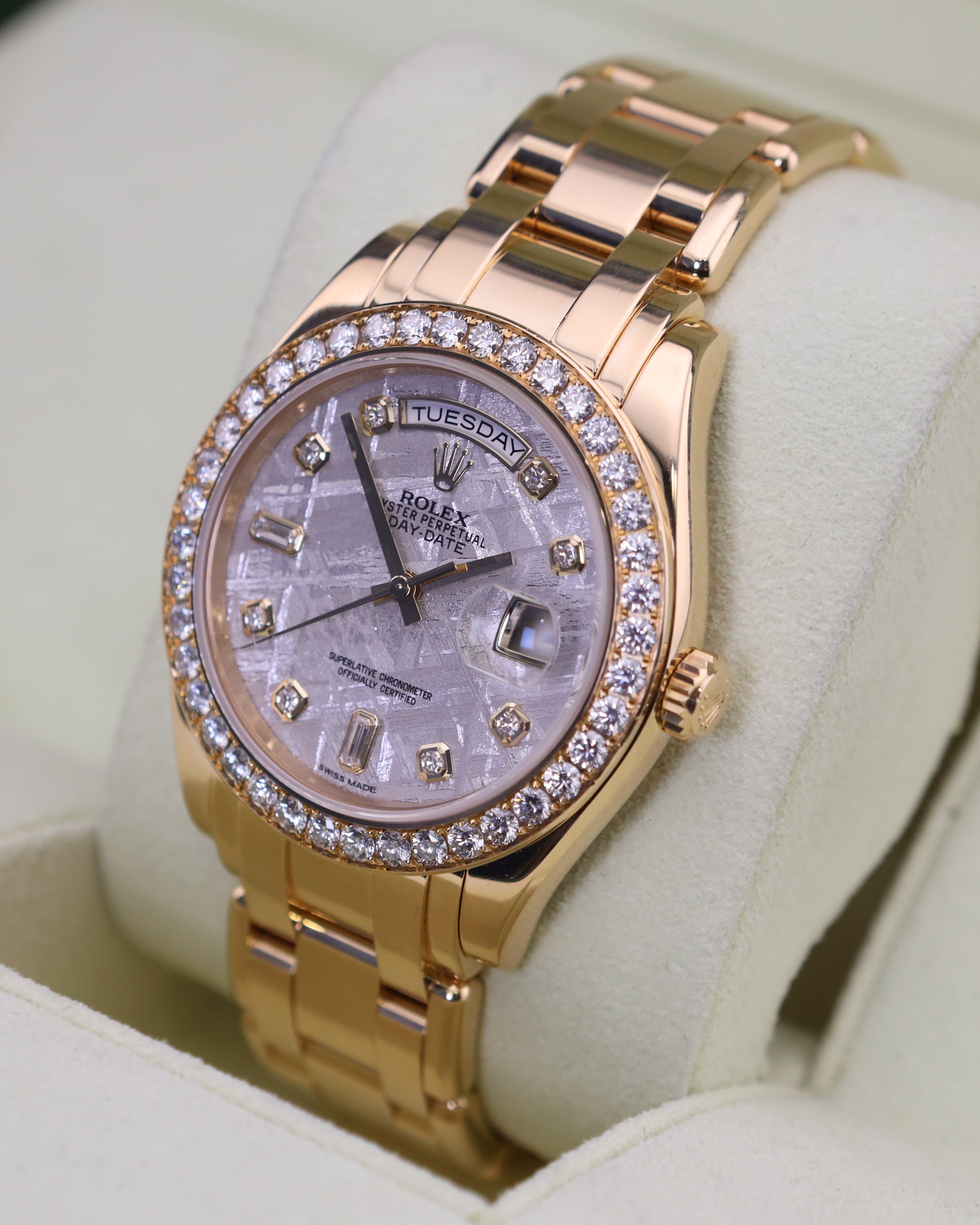 Rolex Day-Date 39mm Meteorite Diamond Dial Master Piece 18948
