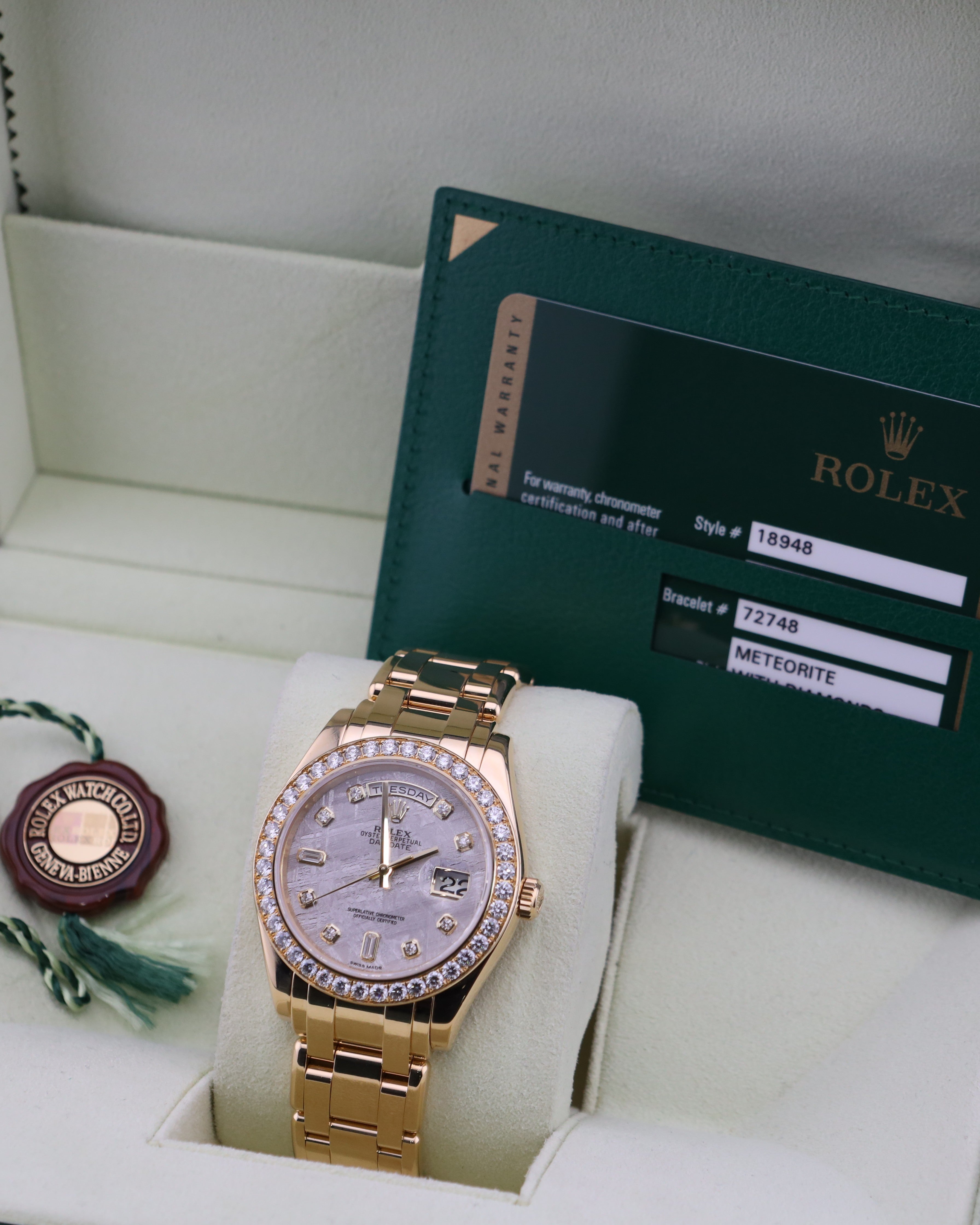 Rolex Day-Date 39mm Meteorite Diamond Dial Master Piece 18948