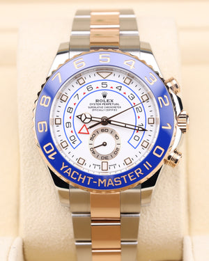 Rolex Yacht-Master II White Dial Rose Gold 116681 