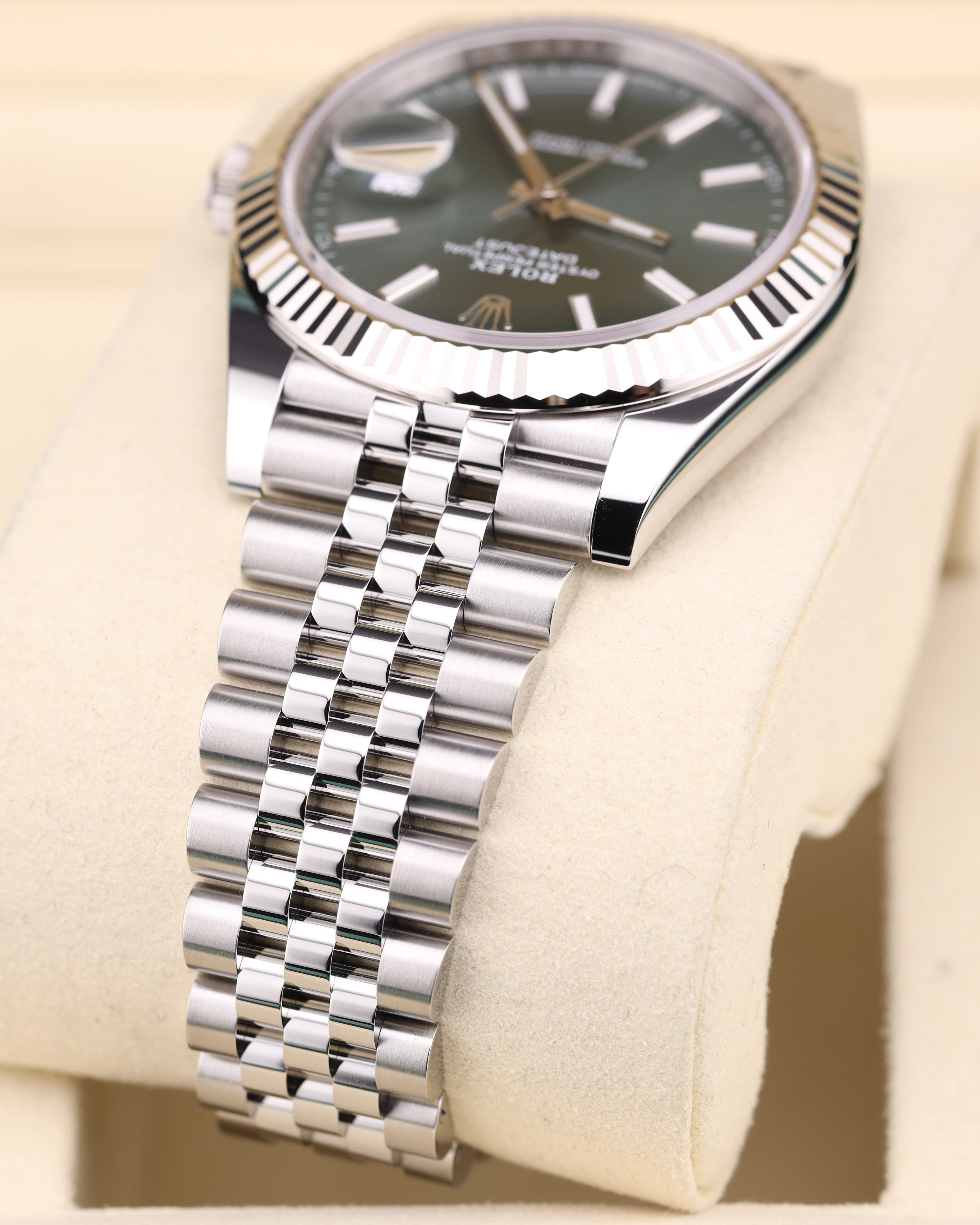 Rolex Datejust 41 Mint Green Dial Jubilee Fluted Bezel 126334