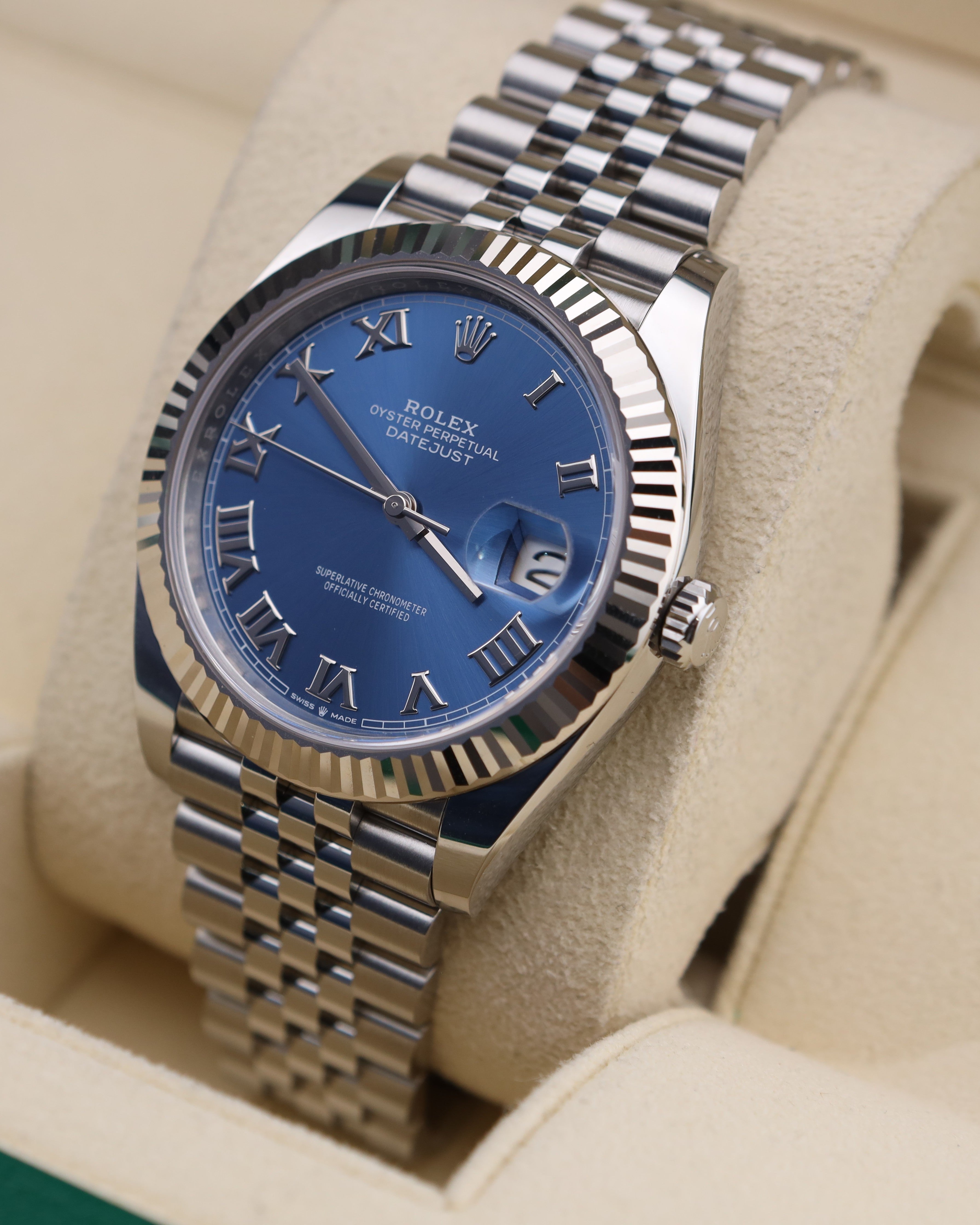 Rolex Datejust 41 Blue Roman Dial on Jubilee 126334