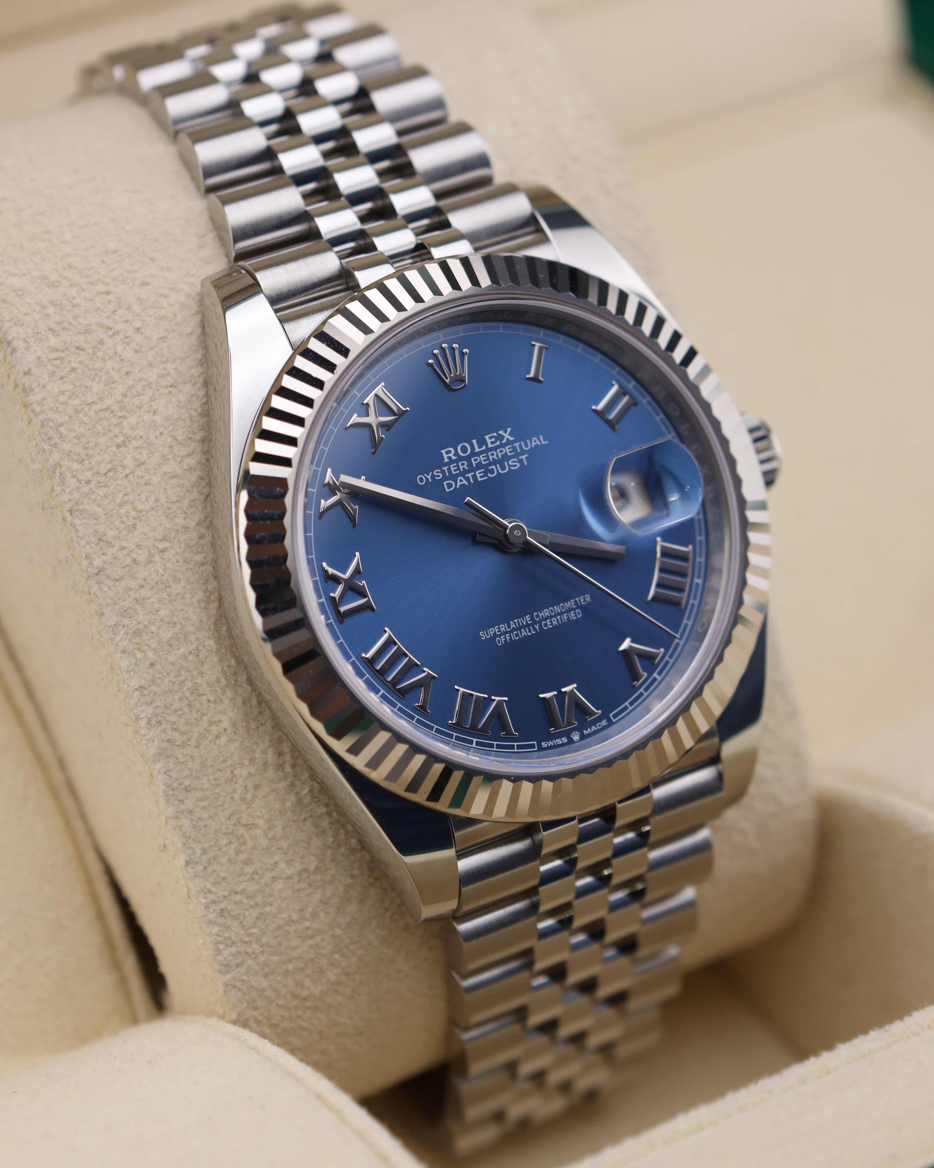 Rolex Datejust 41 Blue Roman Dial on Jubilee 126334