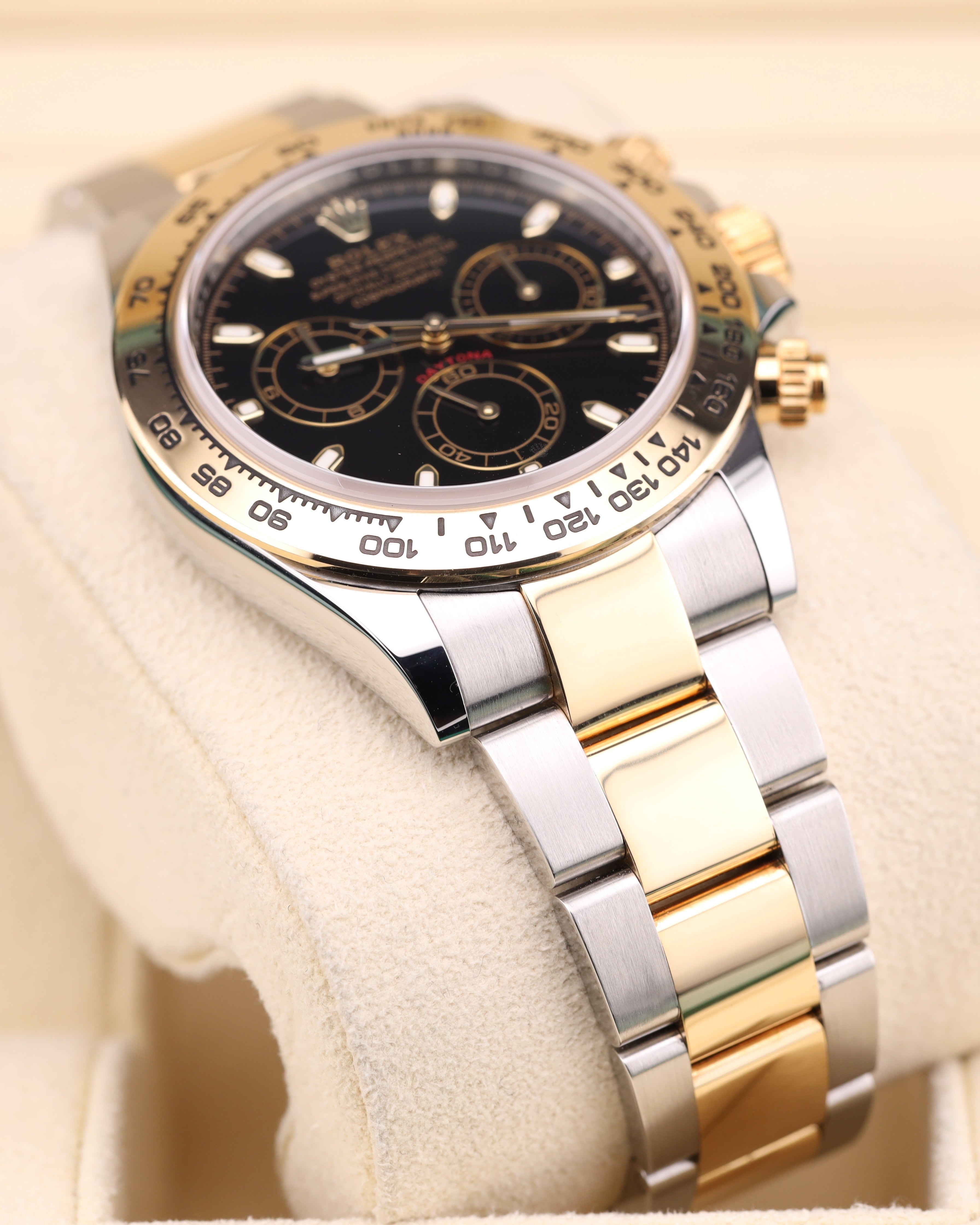 Rolex Daytona Black Dial Two Tone Yellow Gold Oyster 116503