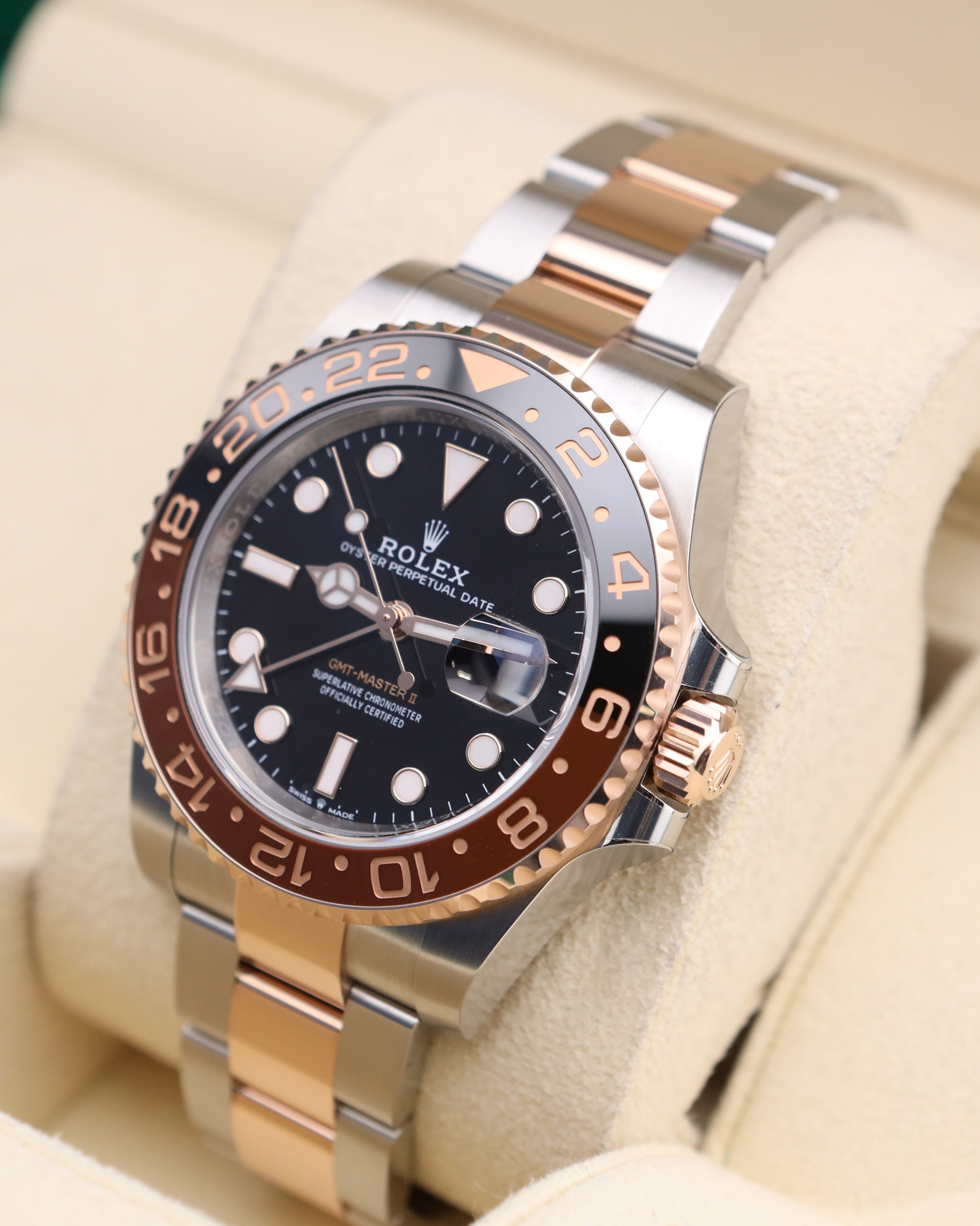 Rolex GMT-Master II Rootbeer Two Tone Rose Gold 126711CHNR
