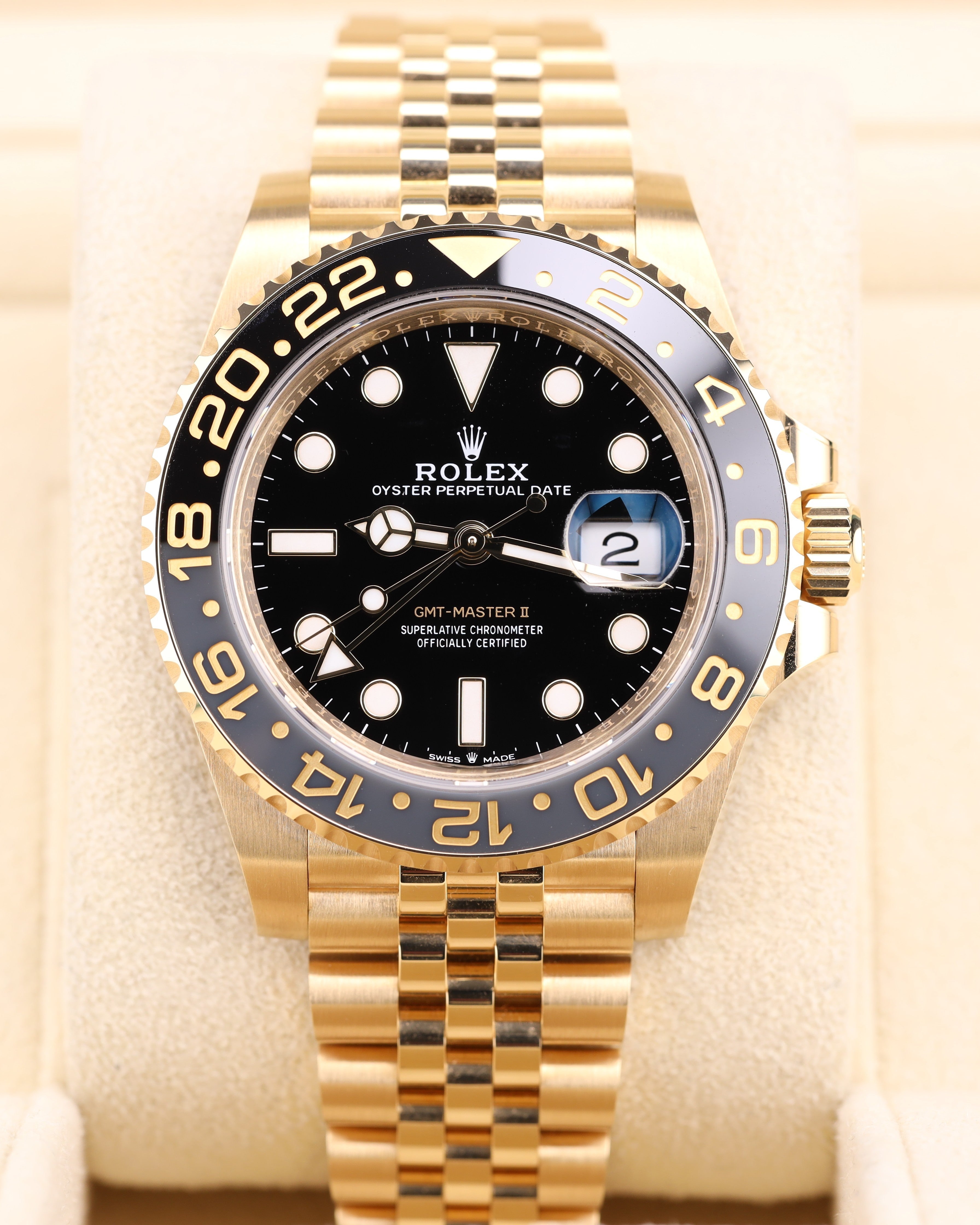 Rolex GMT-Master II Black Dial 18K Gold Jubilee 126718GRNR – MVP