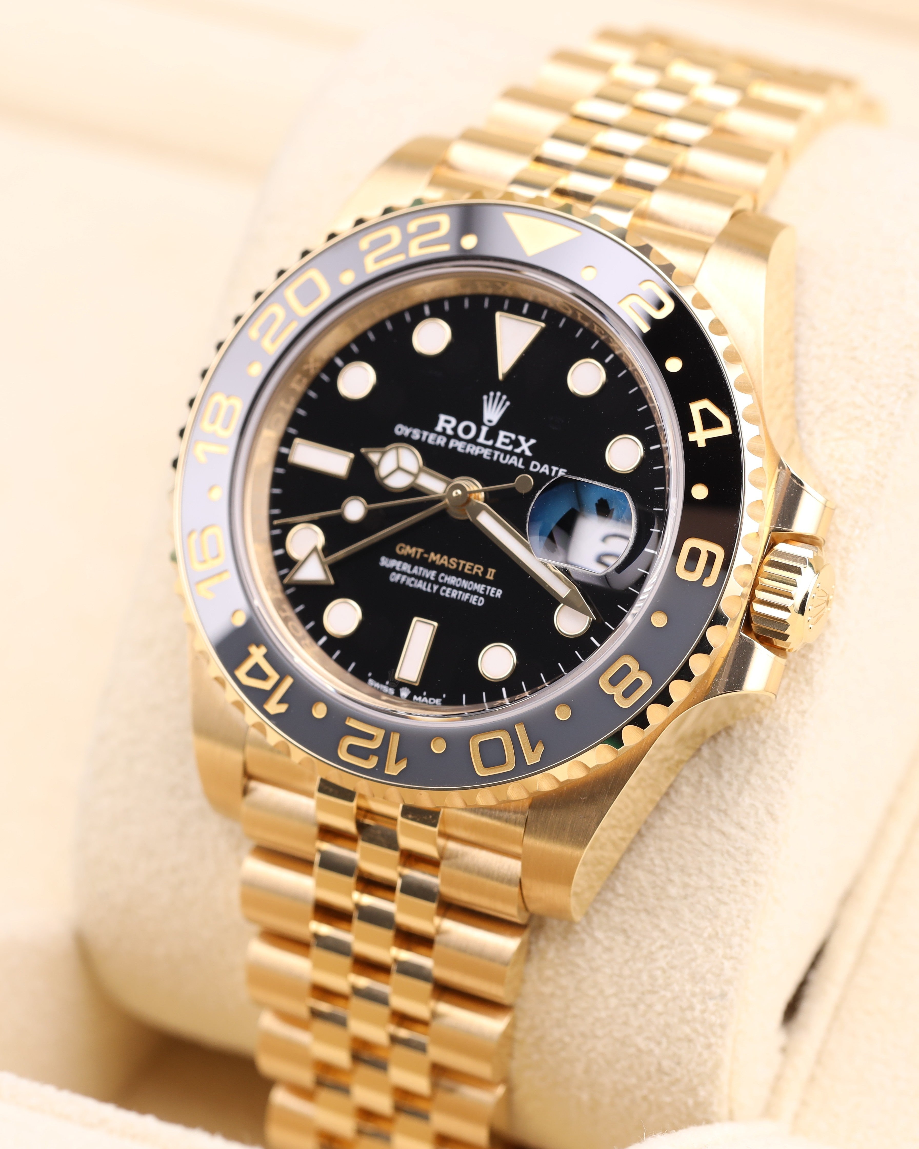 Rolex GMT-Master II Black Dial 18K Gold Jubilee 126718GRNR