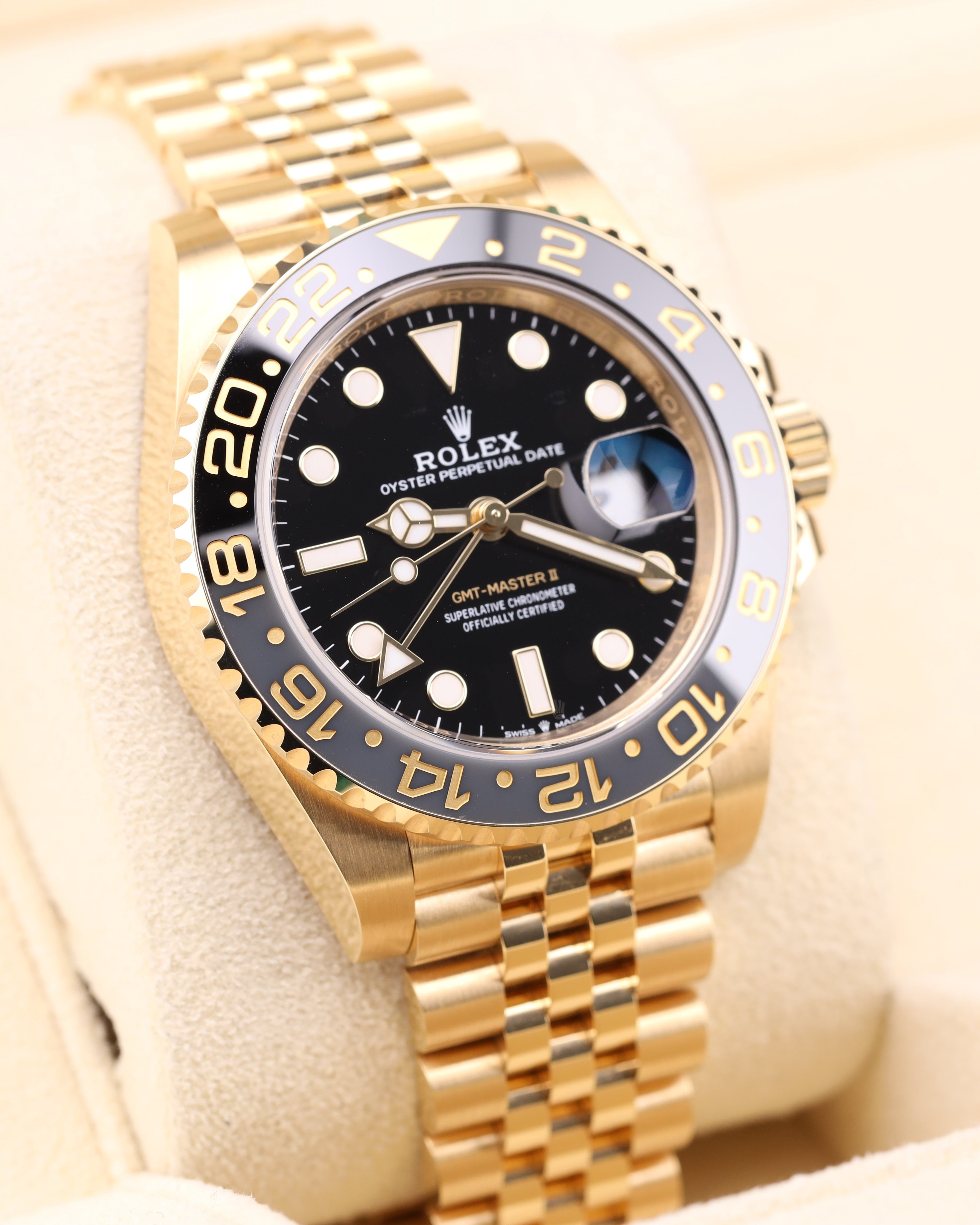 Rolex GMT-Master II Black Dial 18K Gold Jubilee 126718GRNR