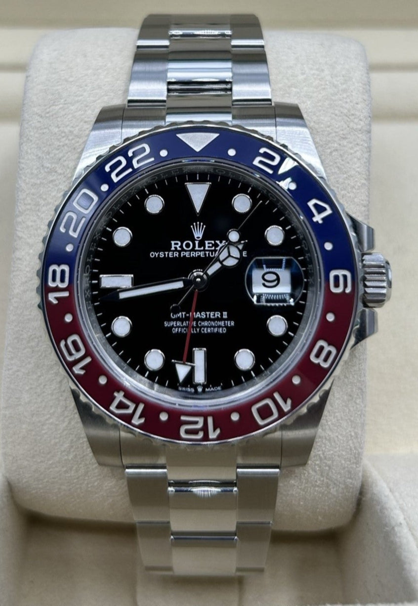 Rolex GMT-Master II Pepsi on Oyster 126710BLRO