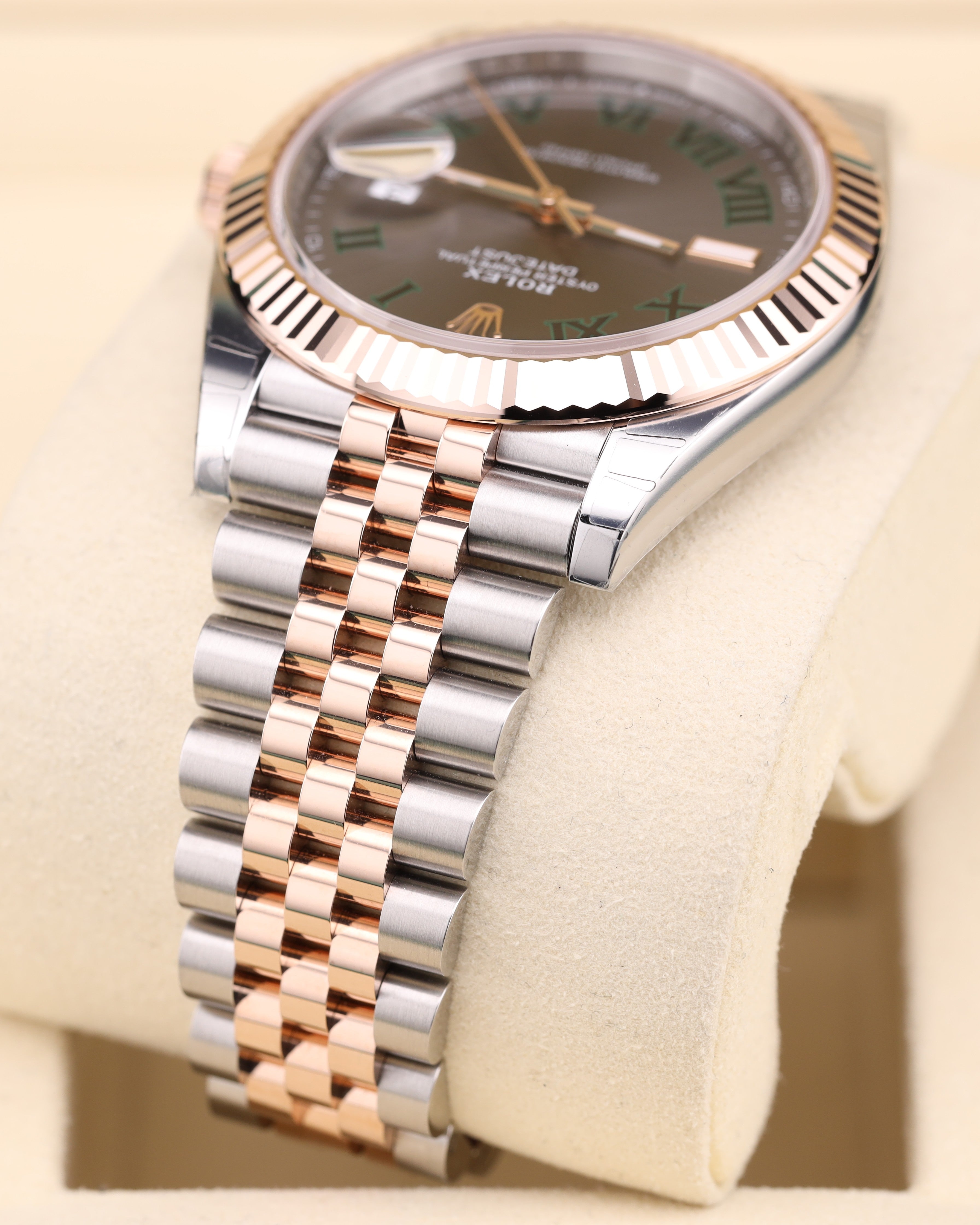 Rolex Datejust 41 Rose Gold Wimbledon on Jubilee 126331