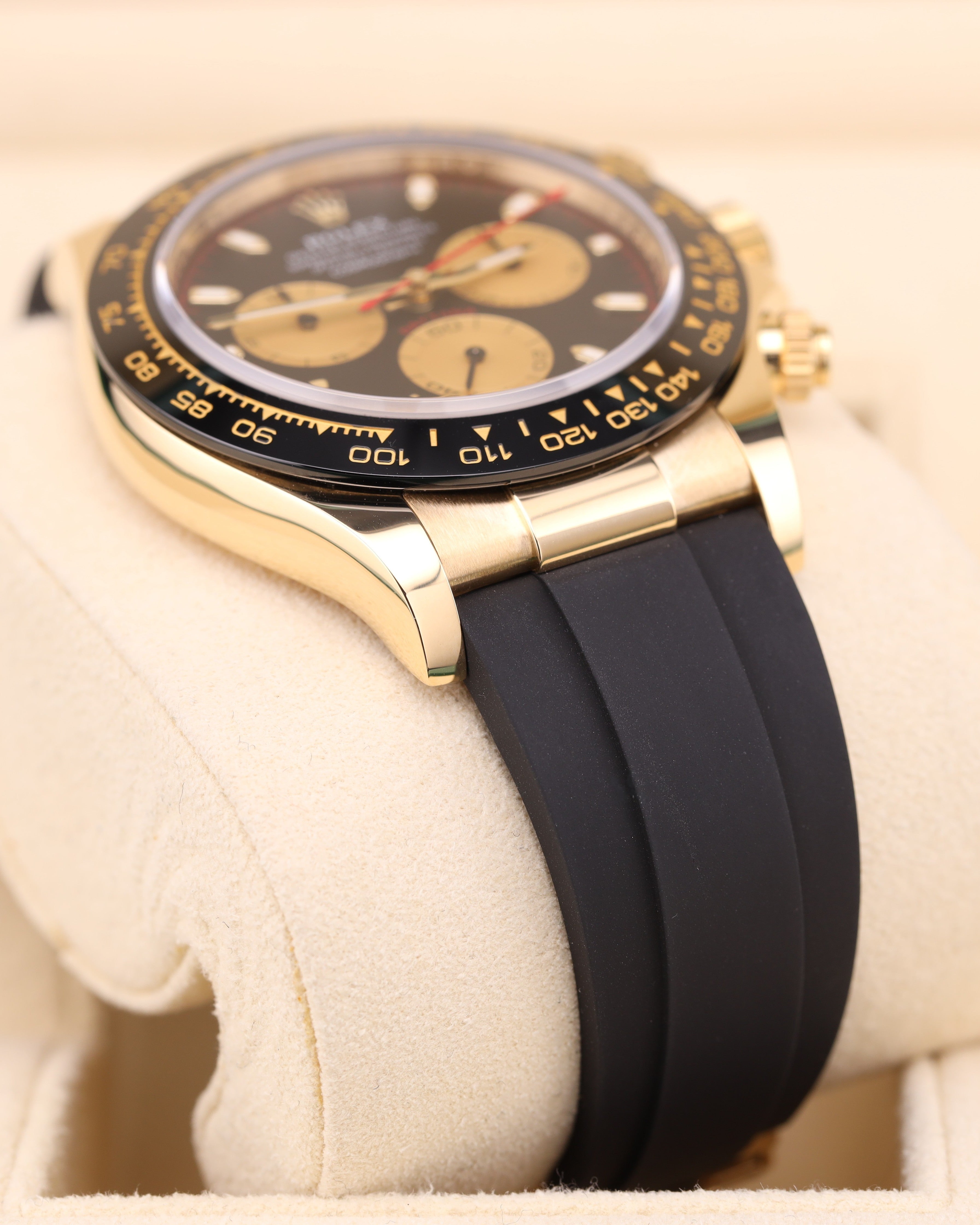 Rolex Daytona Paul Newman Yellow Gold Black Dial 116518LN Oysterflex