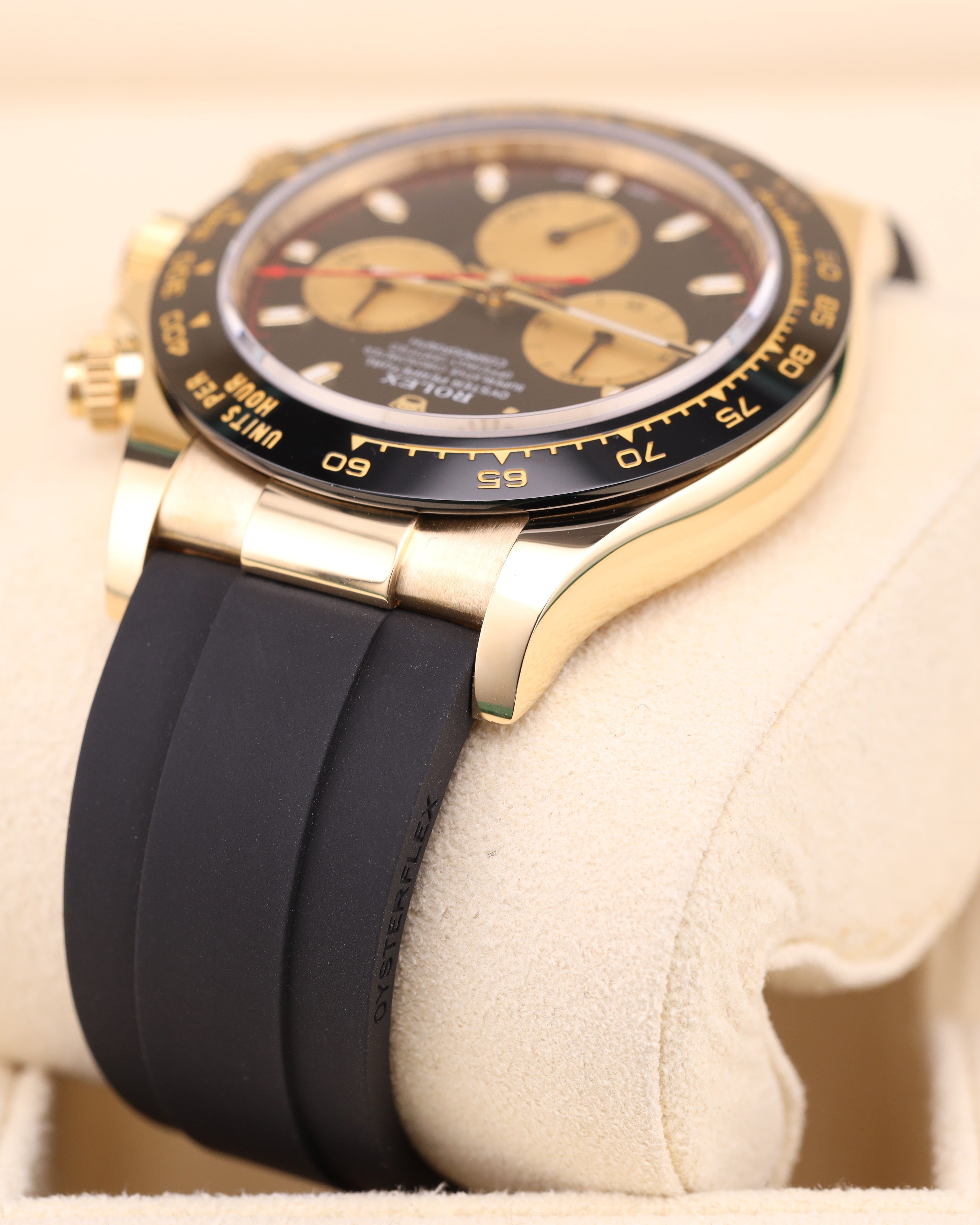 Rolex Daytona Paul Newman Yellow Gold Black Dial 116518LN Oysterflex
