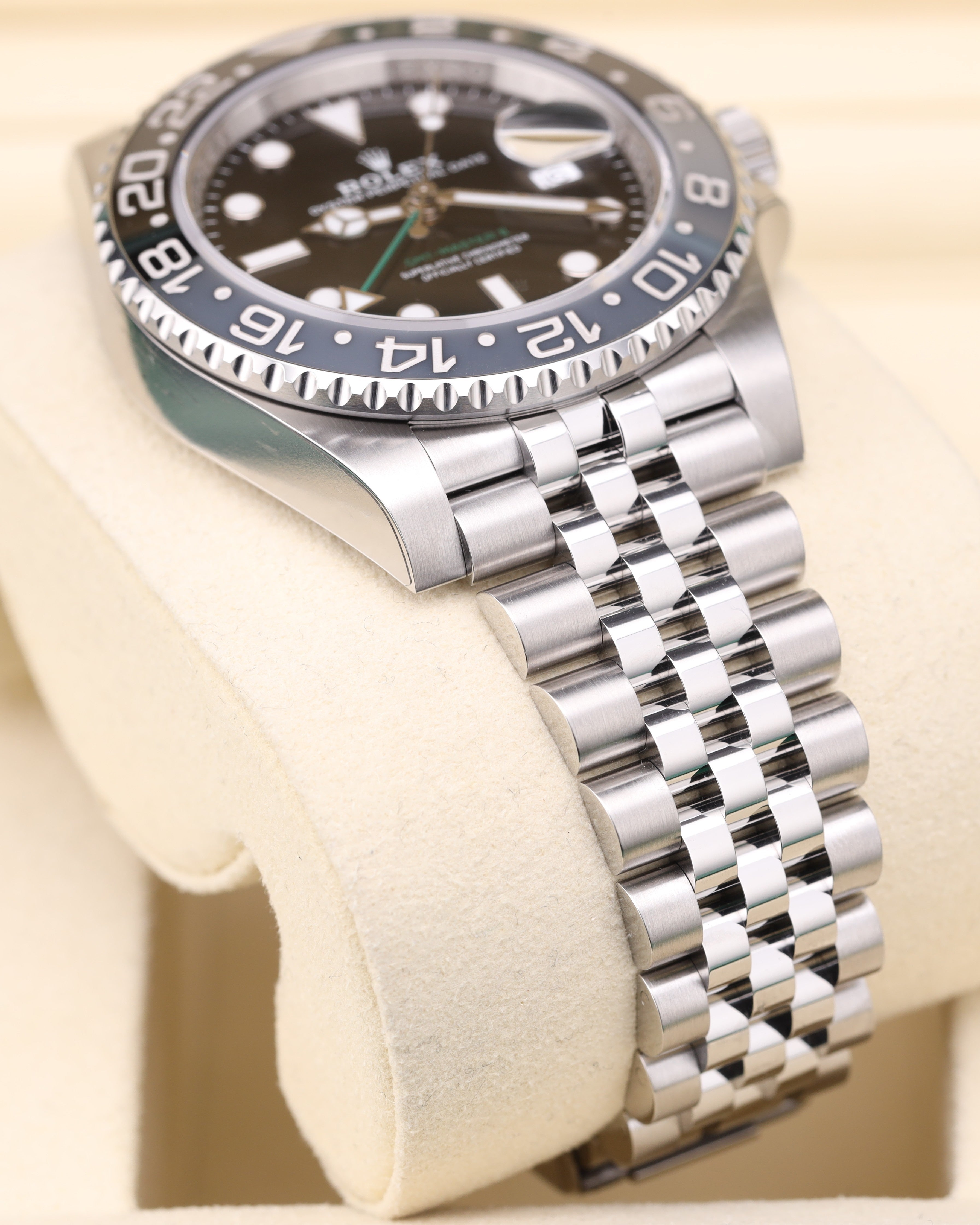 Rolex GMT-Master II Bruce Wayne on Jubilee 126710GRNR Factory Stickers 2026