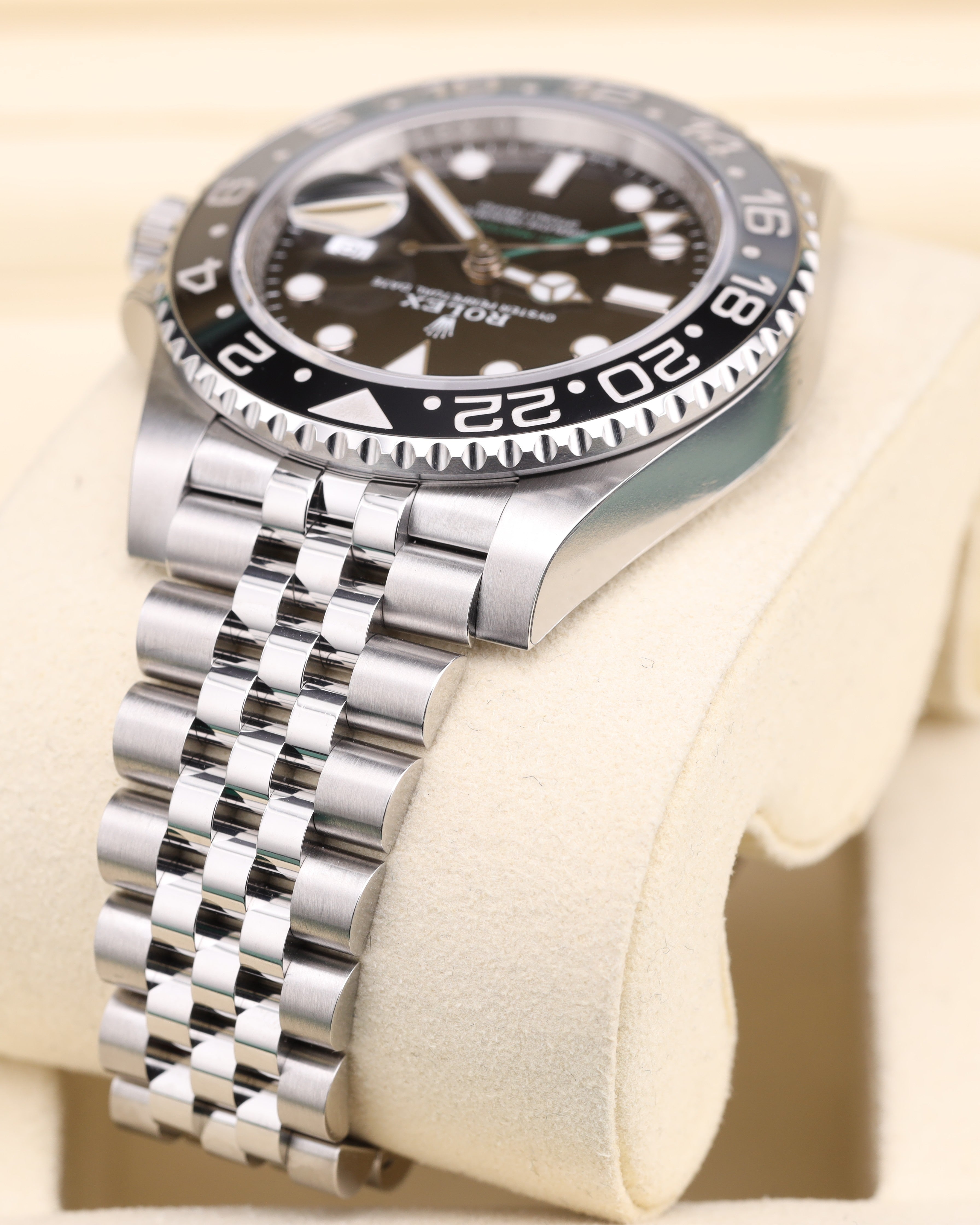 Rolex GMT-Master II Bruce Wayne on Jubilee 126710GRNR Factory Stickers 2026