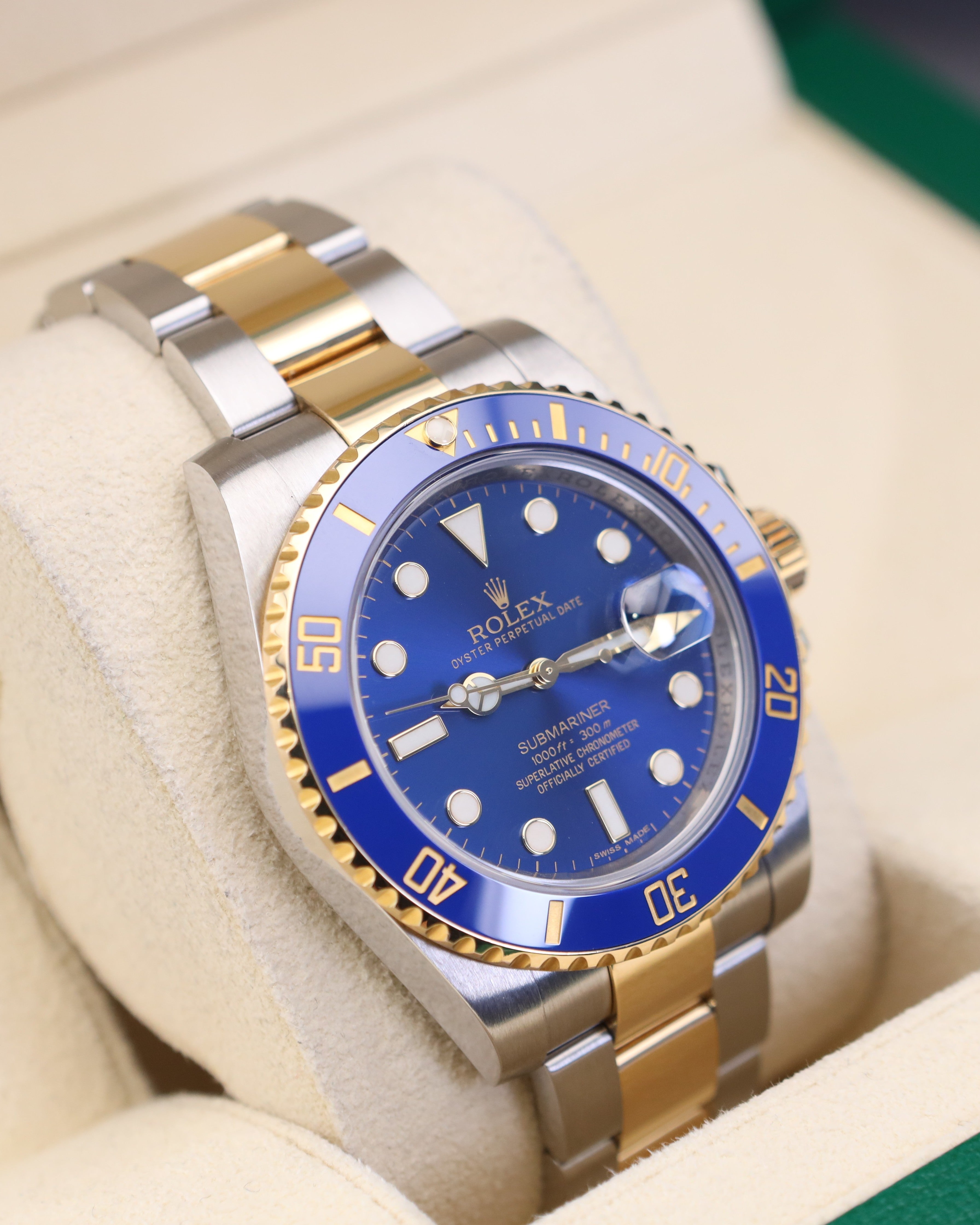 Rolex Submariner Date 40 Bluesy Blue Dial Two Tone on Oyster