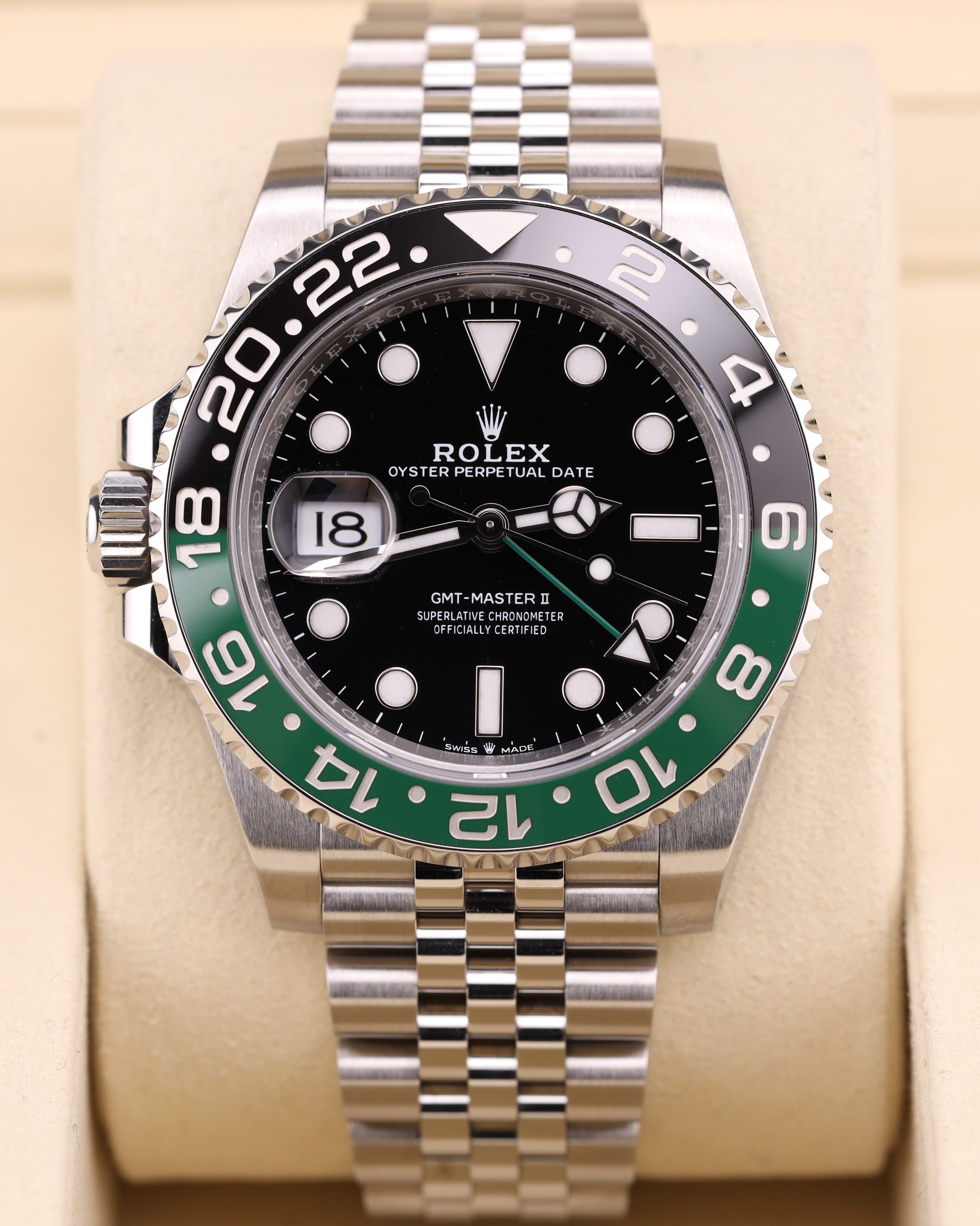Rolex GMT-Master II Sprite Jubilee 126720VTNR Lefty Green