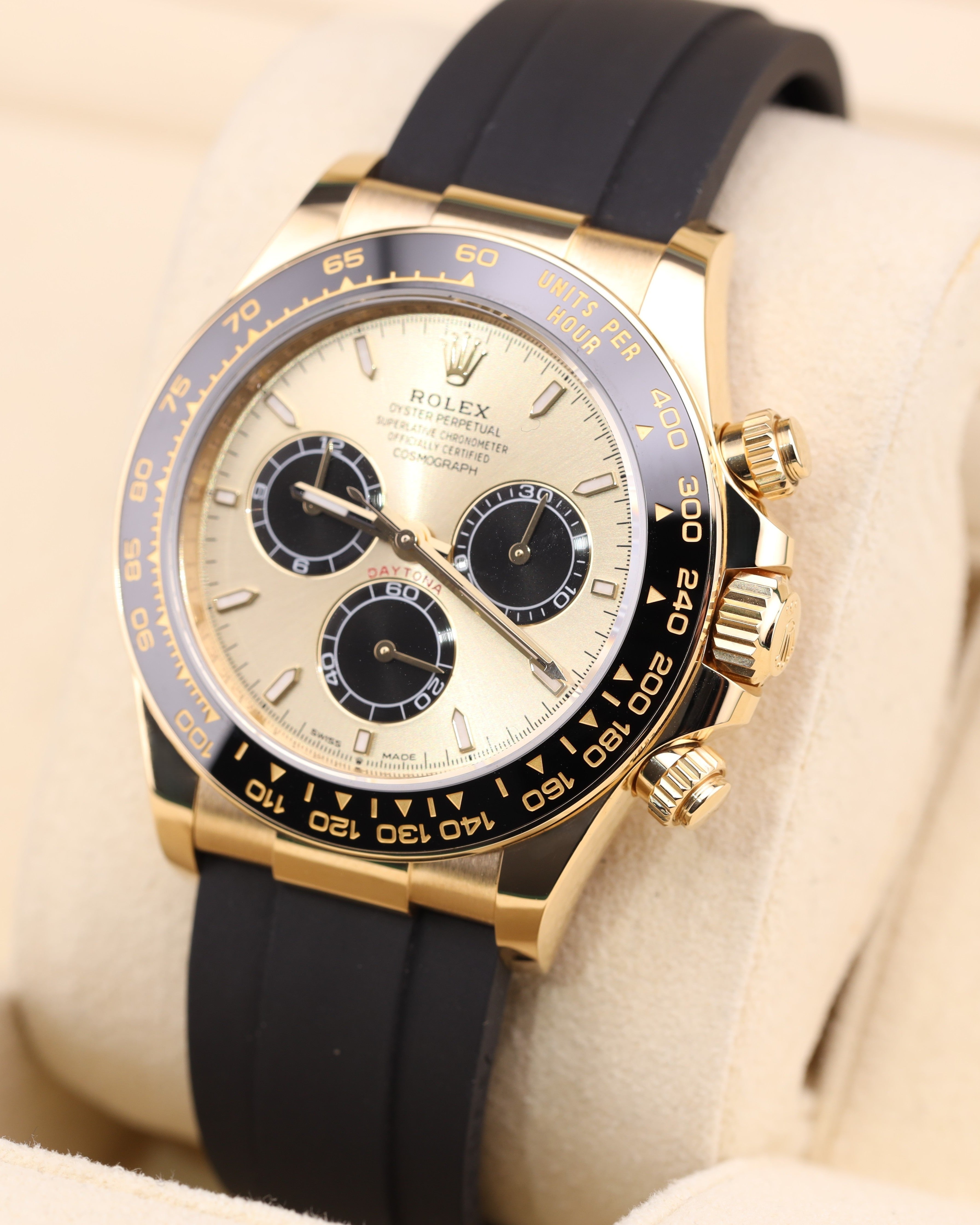 Rolex Daytona Pikacho Champagne Dial Oysterflex 18k Yellow Gold 126518LN
