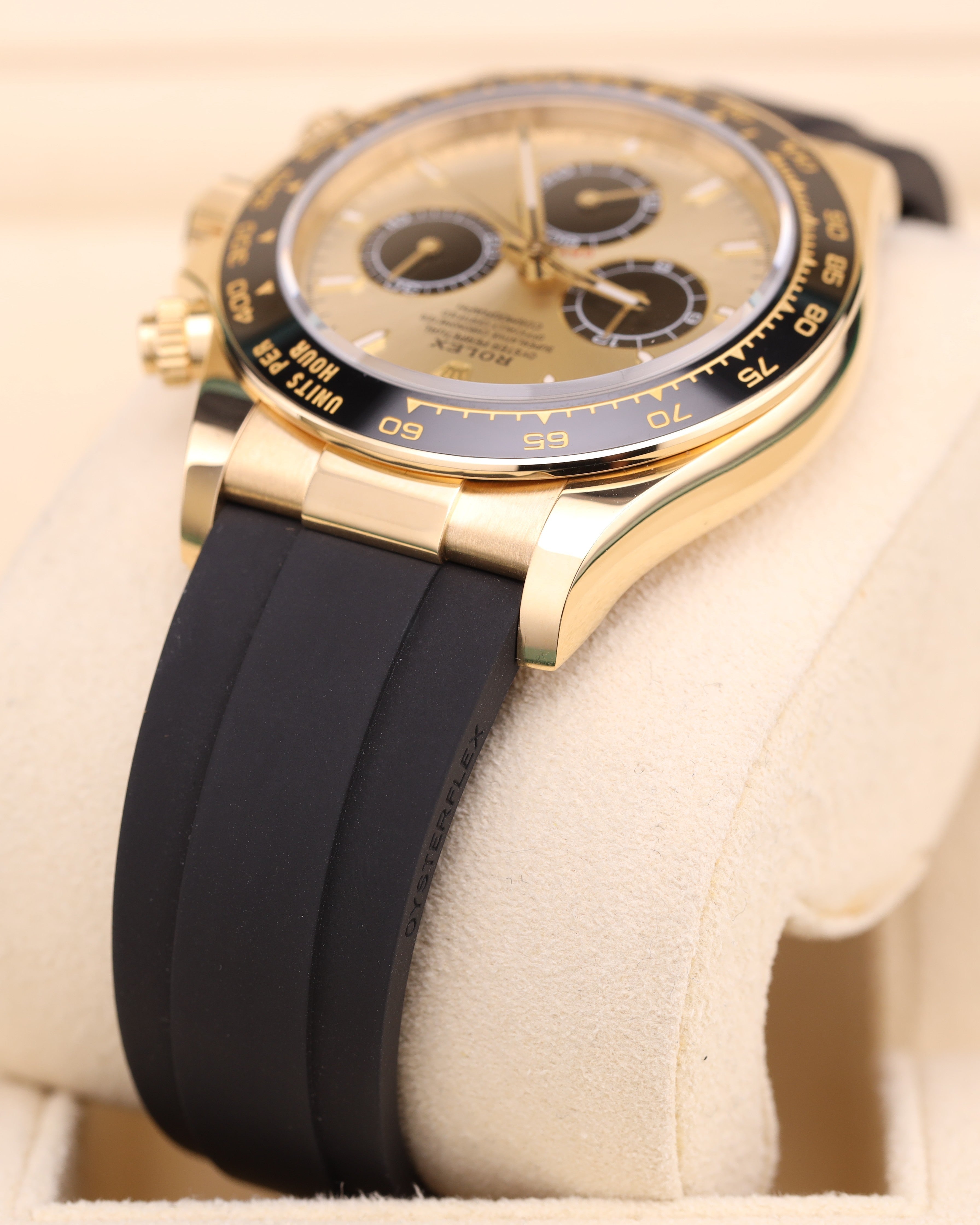 Rolex Daytona Pikacho Champagne Dial Oysterflex 18k Yellow Gold 126518LN