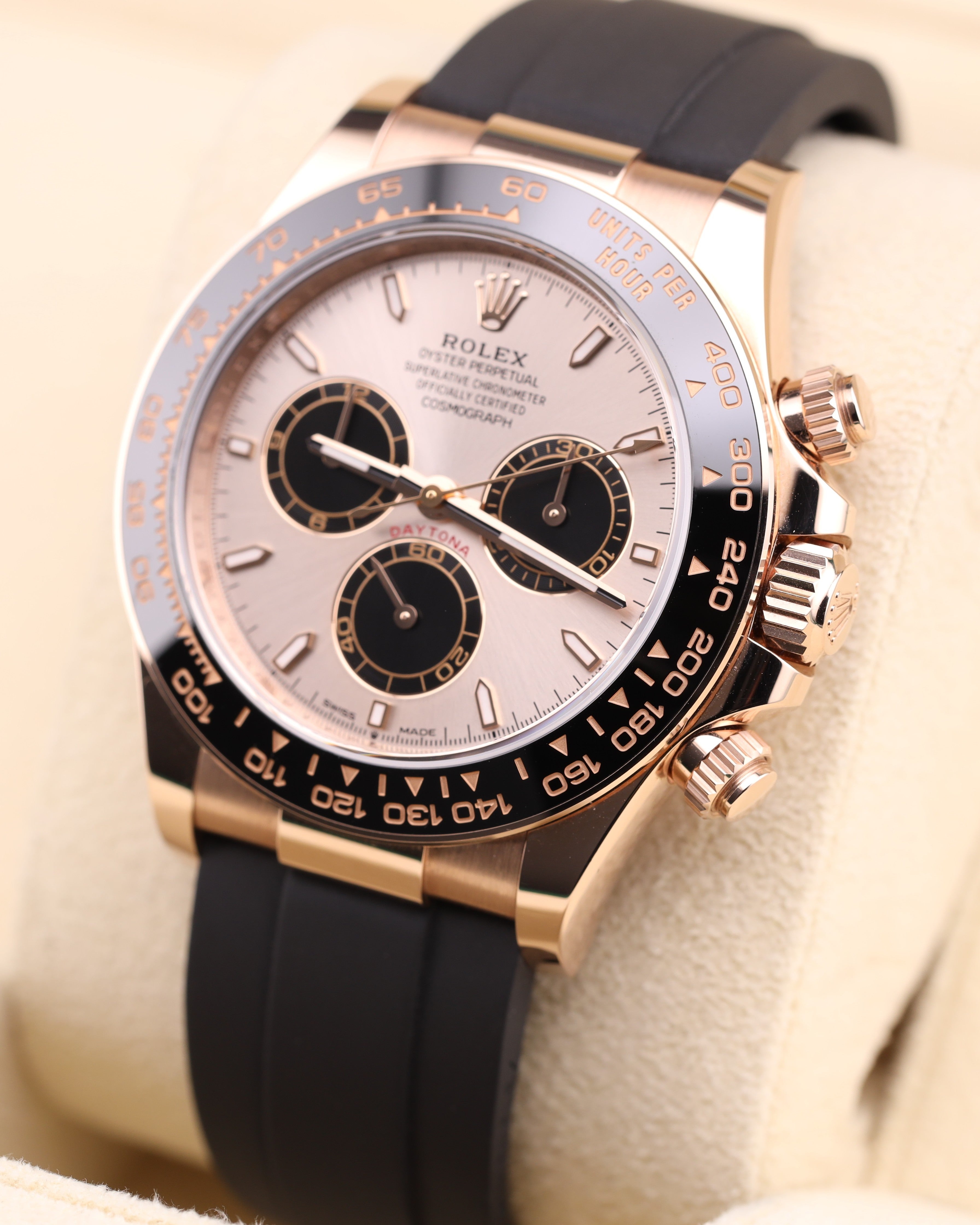 Rolex Daytona Sundust Dial Everose Gold Oysterflex 126515LN