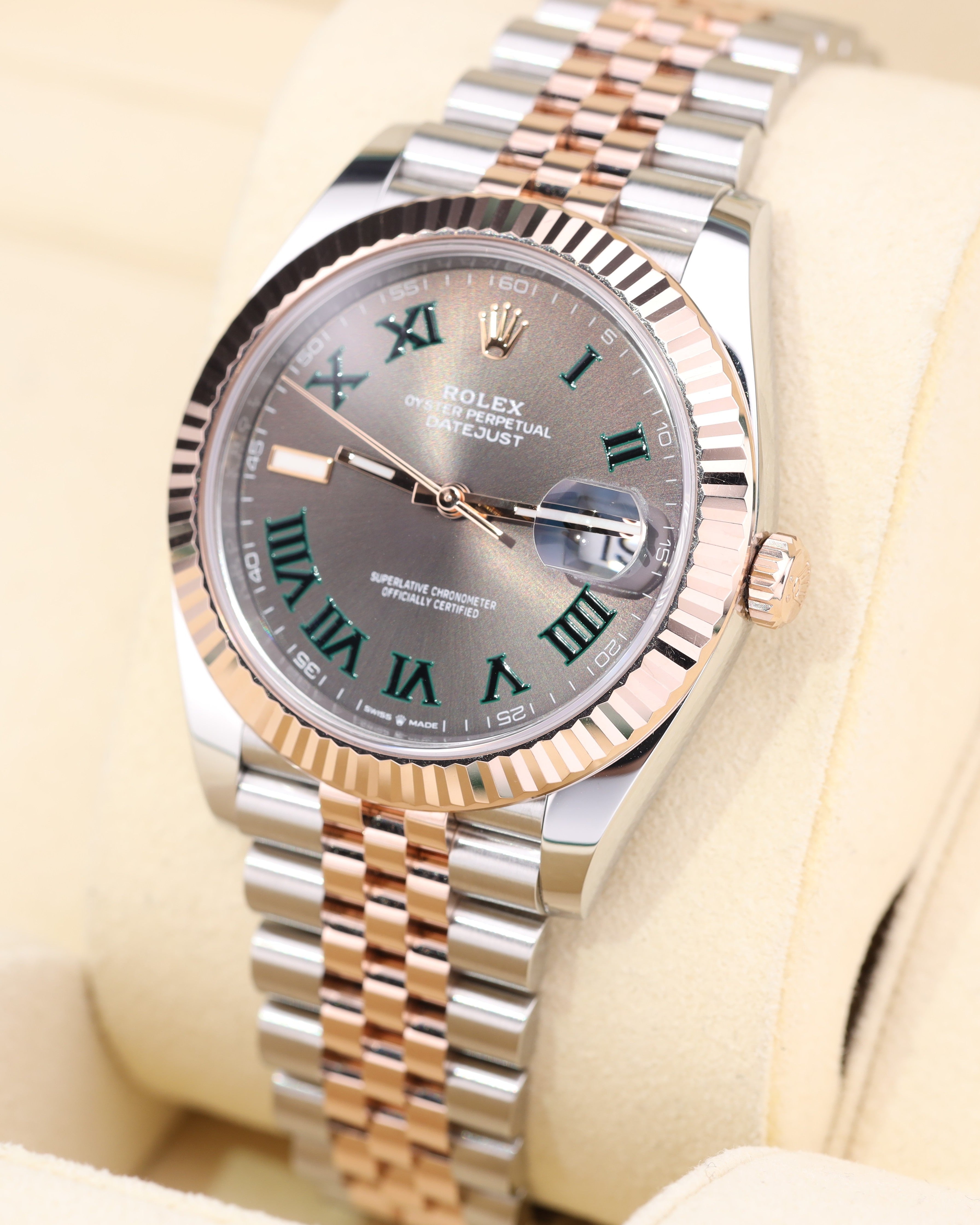 Rolex Datejust 41 Wimbledon Dial Two Tone Rose Gold Jubilee 126331