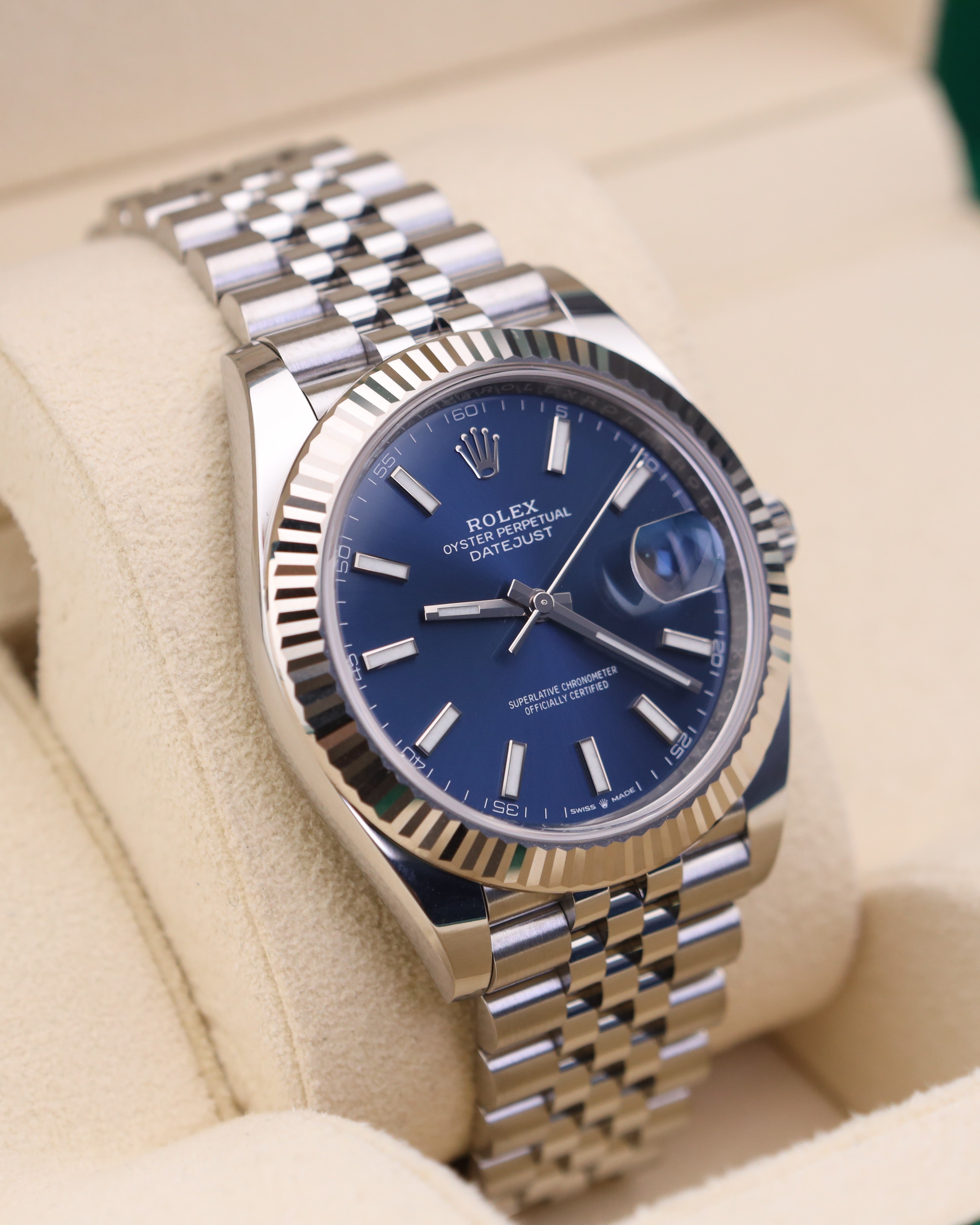 Rolex Datejust 41 Blue Stick Dial on Jubilee 126334