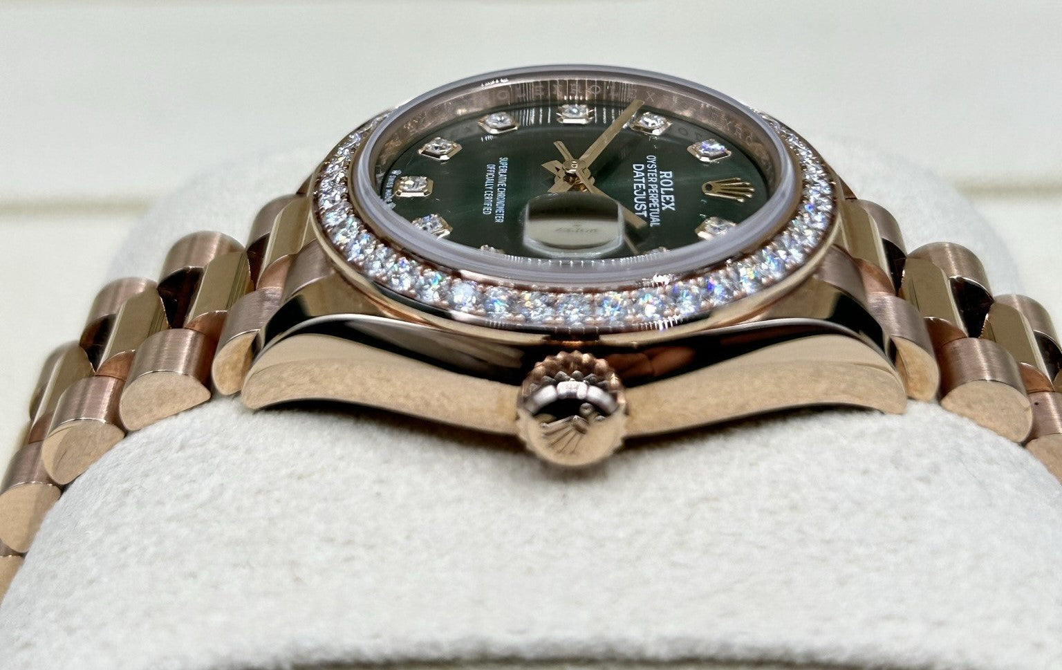 Rolex Lady-Datejust Presidential Olive Diamond 279135RBR