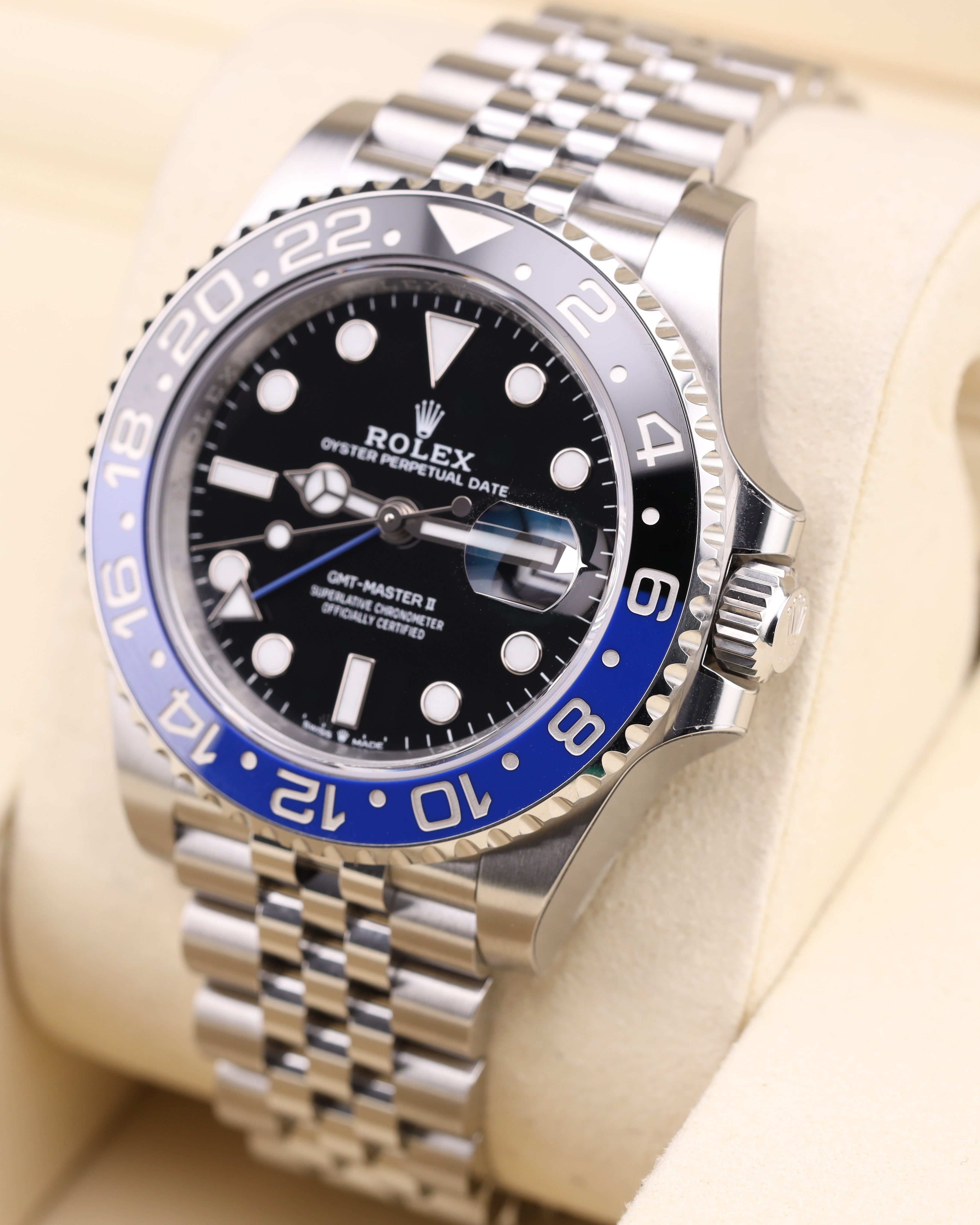 Rolex GMT-Master II Batgirl/Batman Jubilee 126710BLNR Factory Stickers 2026