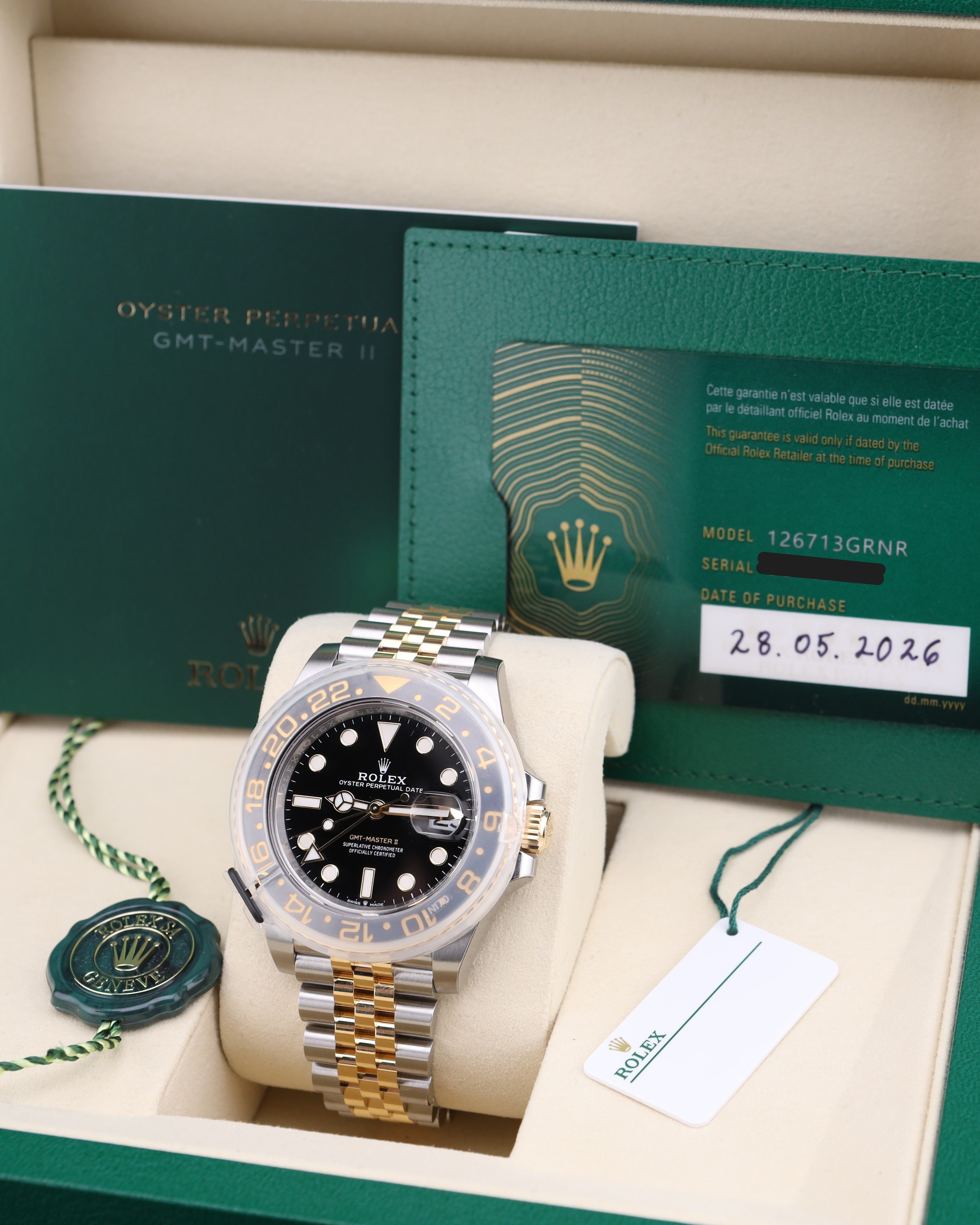 Rolex GMT-Master II Zombie/Bumblebee Two Tone Jubilee 126713GRNR
