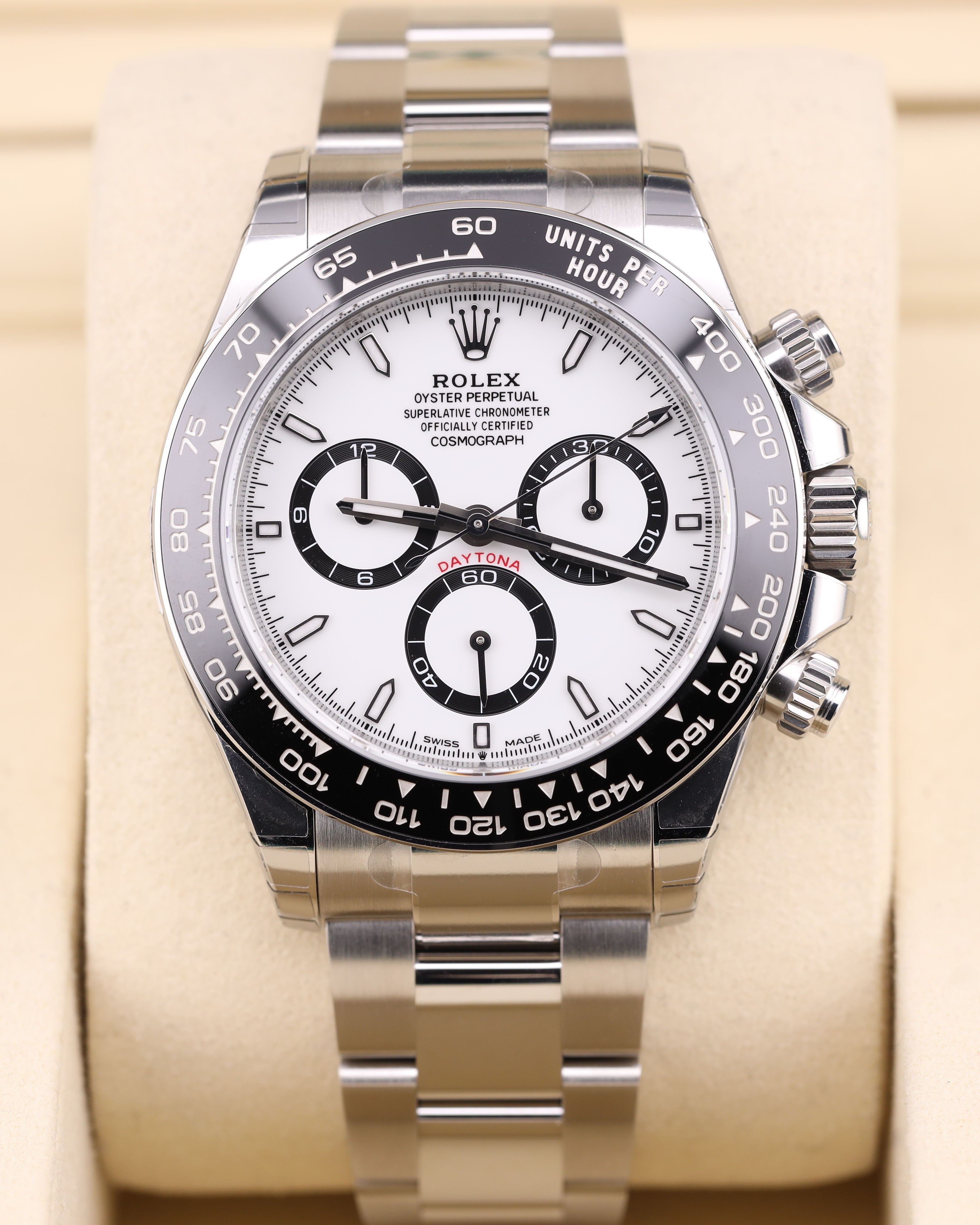 Rolex Daytona Panda White Dial 126500LN Factory Stickers 2026