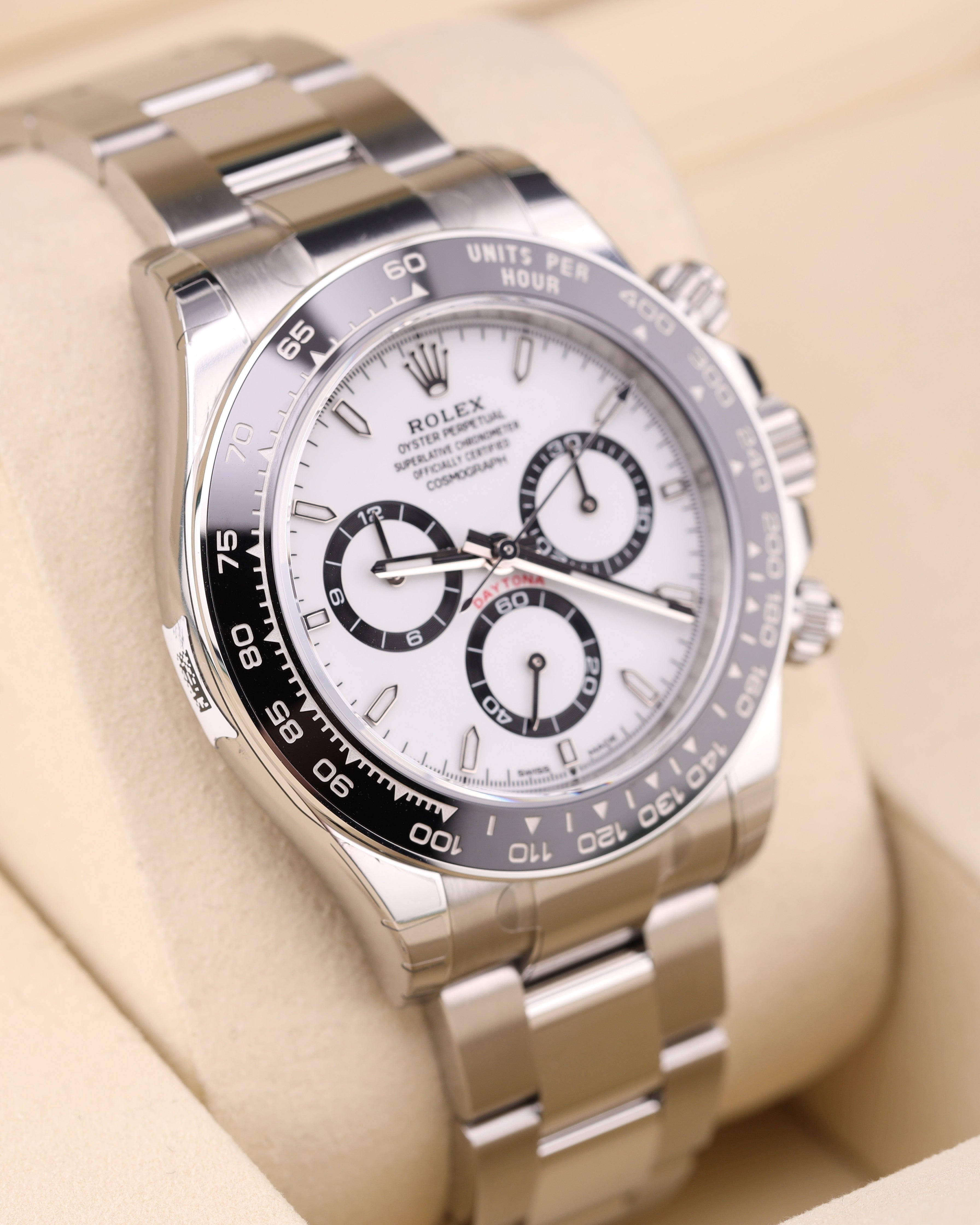 Rolex Daytona Panda White Dial 126500LN Factory Stickers 2026