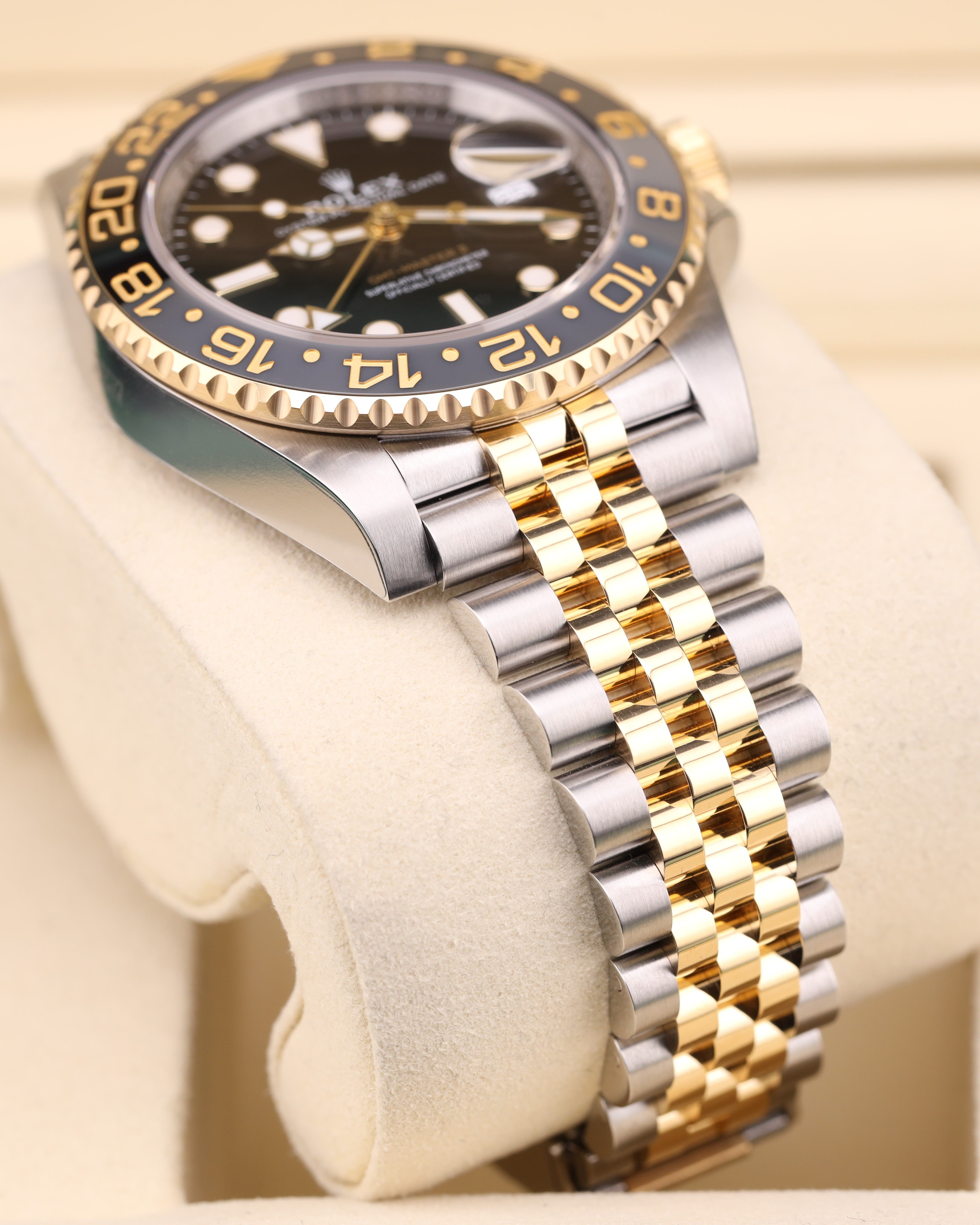Rolex GMT-Master II Zombie/Bumblebee Two Tone Jubilee 126713GRNR Full Factory Stickers