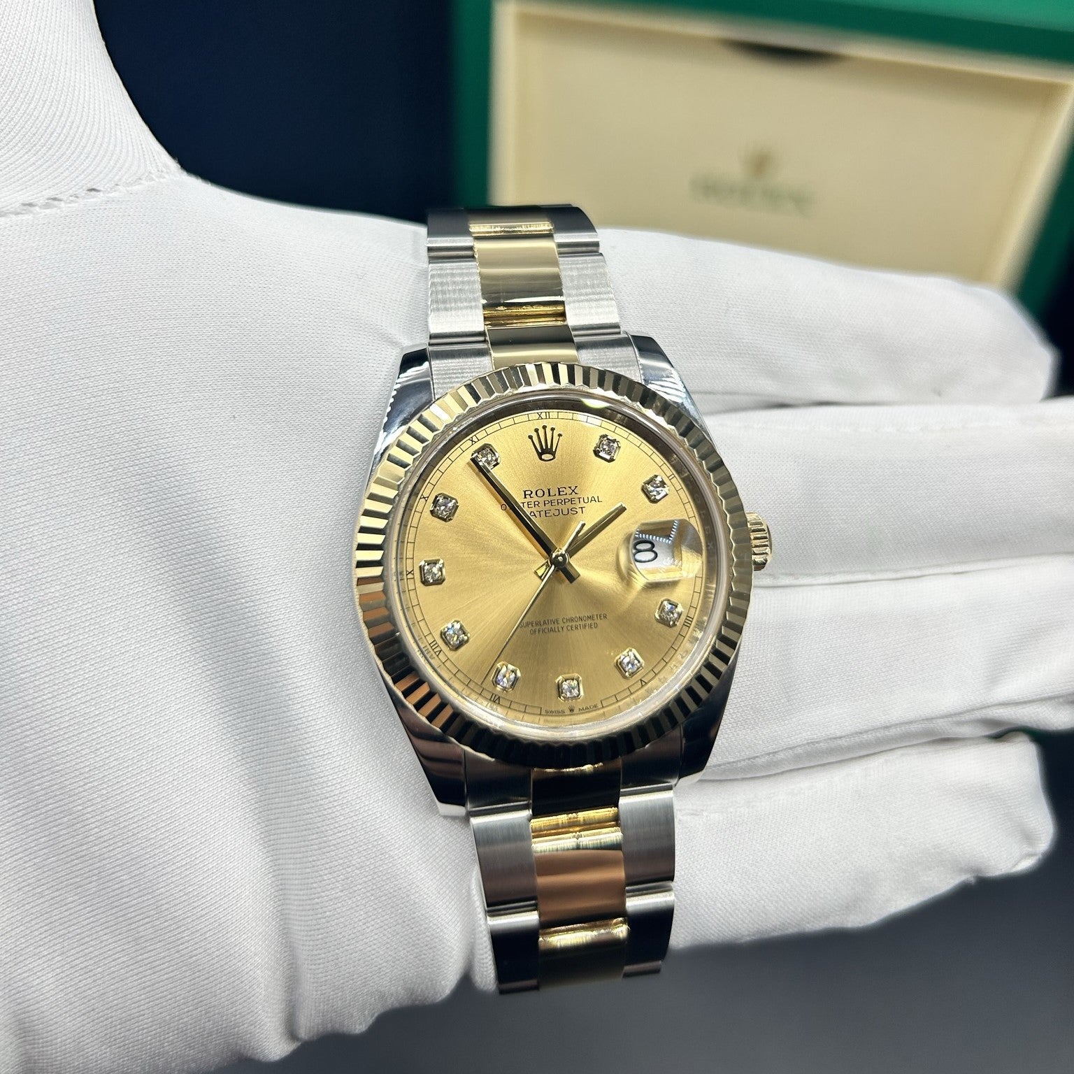 Rolex Datejust 41 Diamond Champagne Dial 126333