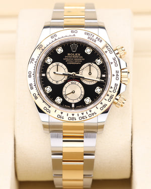 Rolex Daytona Black Diamond Dial Two Tone Oyster 126503