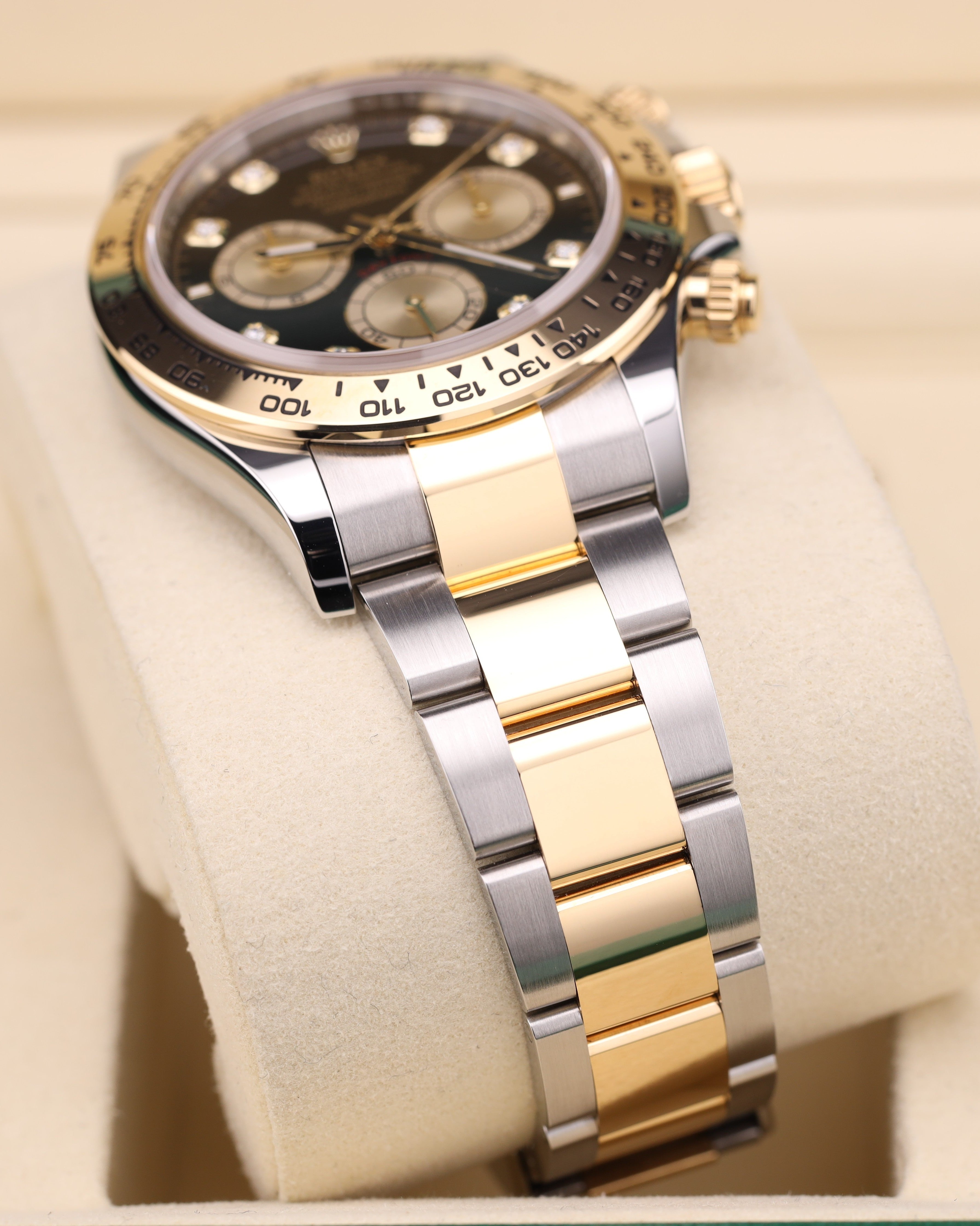 Rolex Daytona Black Diamond Dial Two Tone Oyster 126503