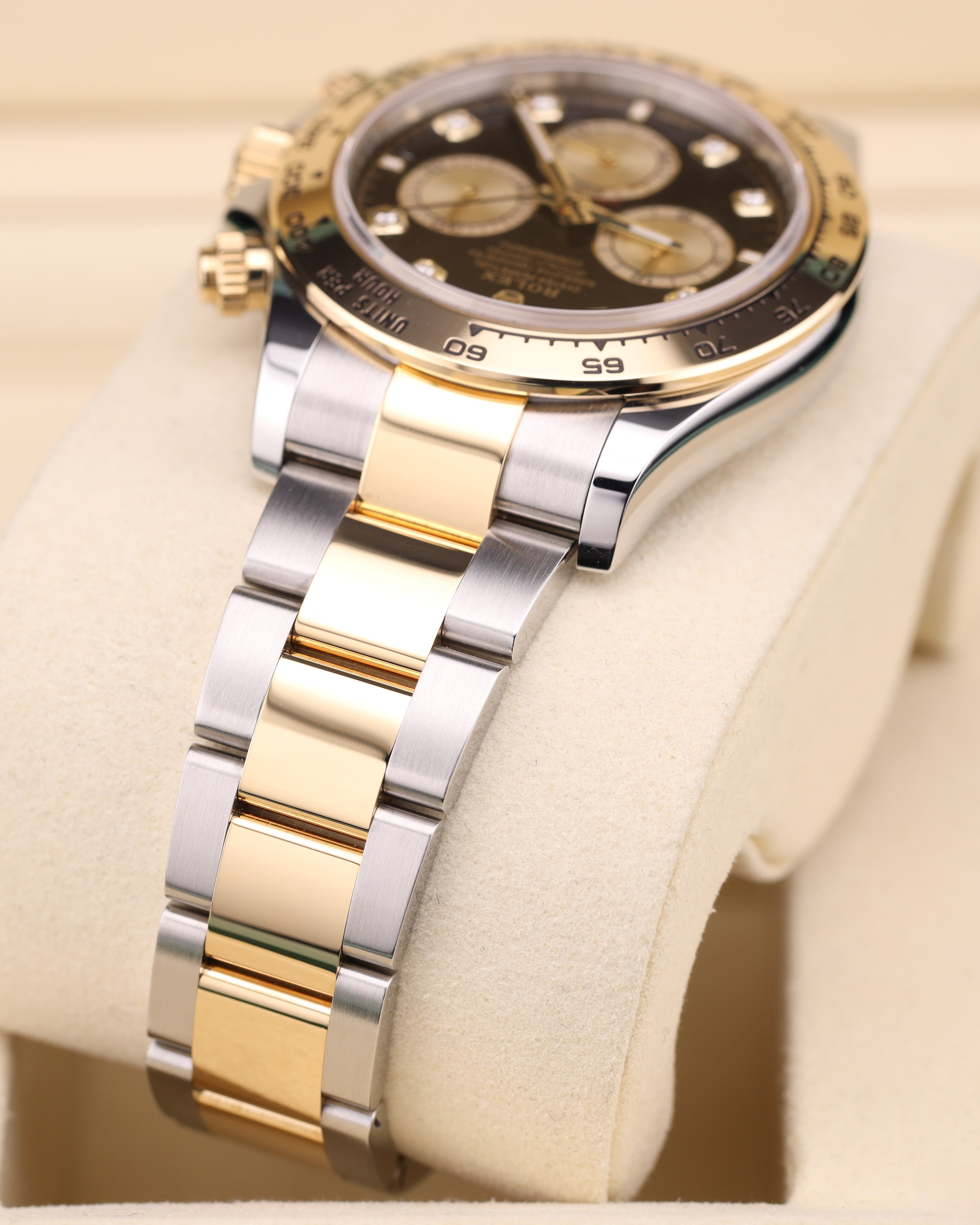 Rolex Daytona Black Diamond Dial Two Tone Oyster 126503