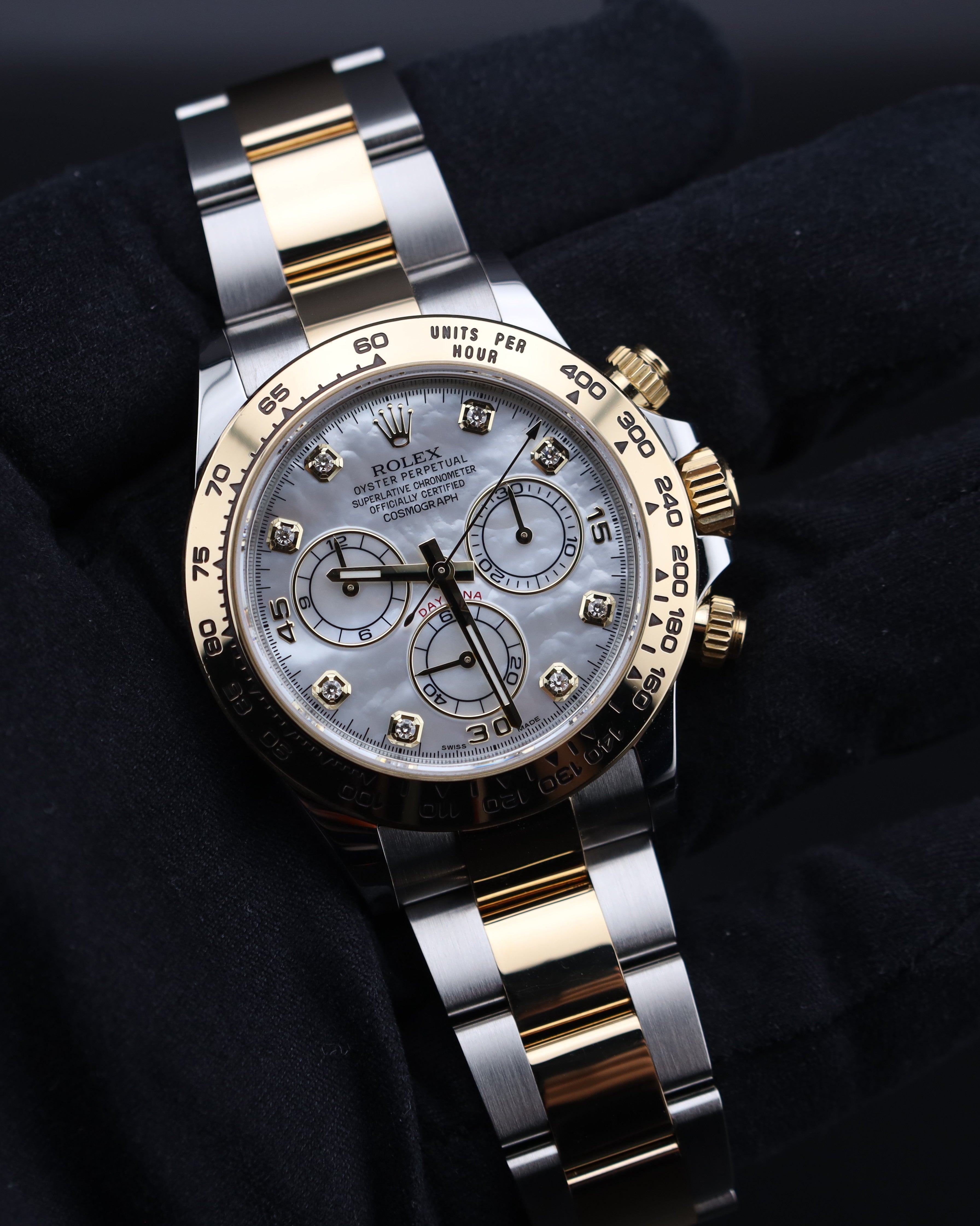 モミー Rolex Daytona Mother of Pearl MOP Diamond Dial 116503 – MVP